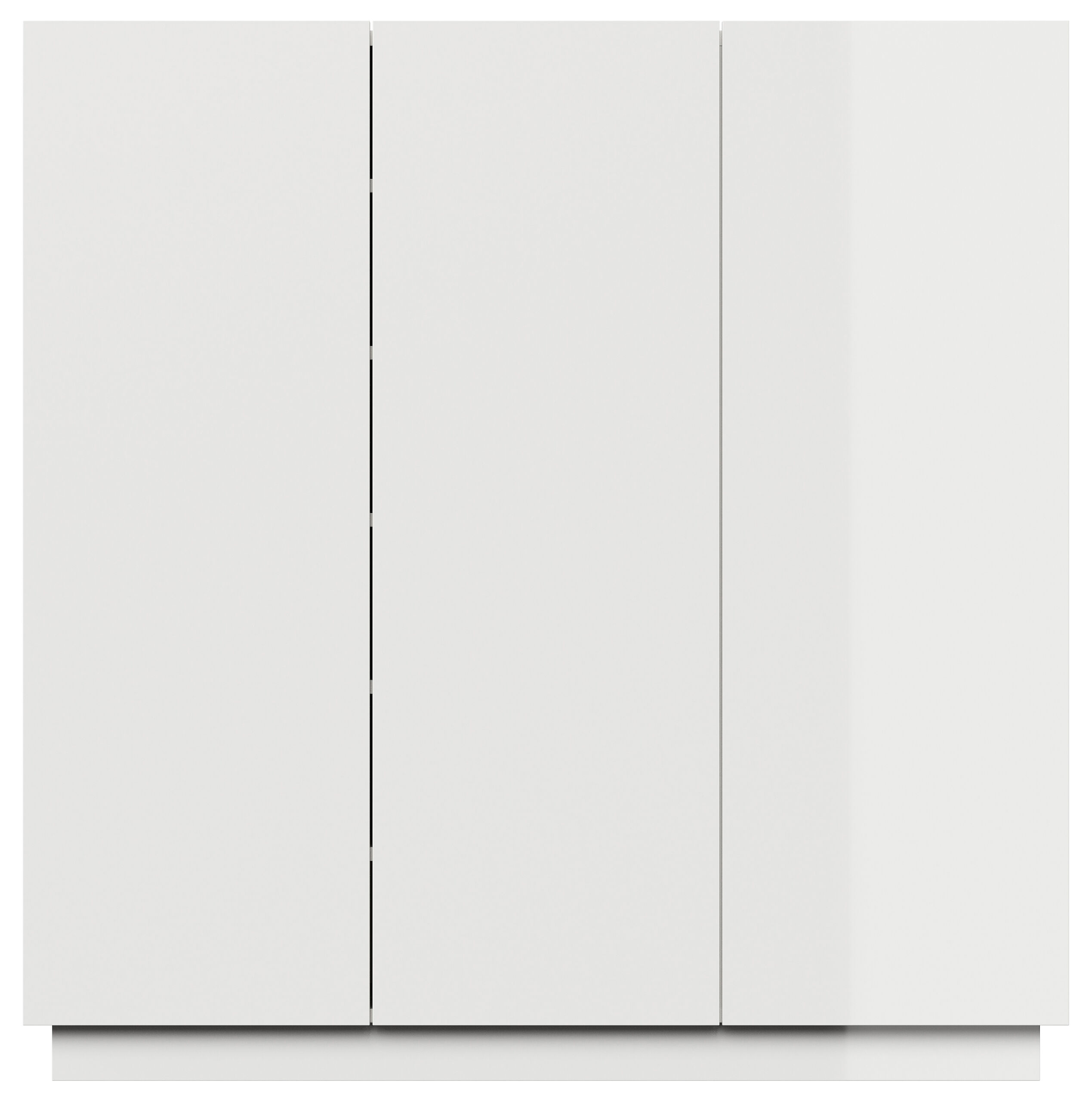 Sideboard Schuhschrank Alius-L 3 Türen Grafit hochglanz