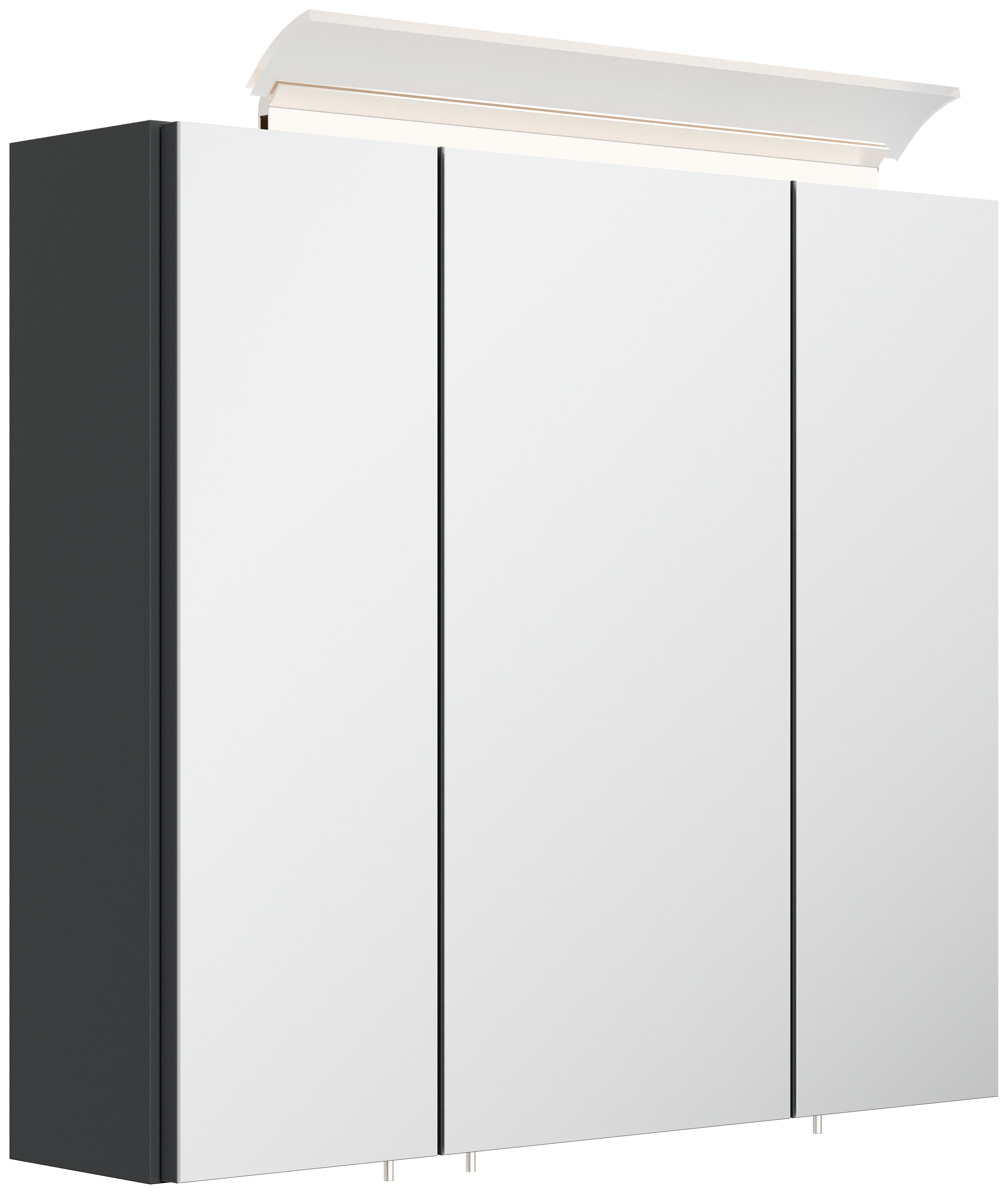 Badmöbelset Taifun 170cm 5tlg mit 2x Spiegelschrank & 2x Badschrank grafit
