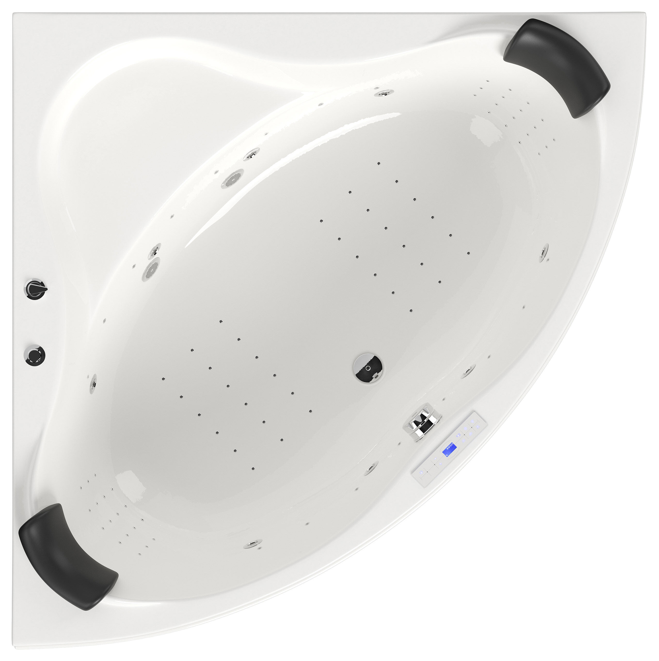 Deluxe Whirlpool Set ENJOY ULTRA mit 80 Düsen Befüllung Überlauf 150x150x59 cm