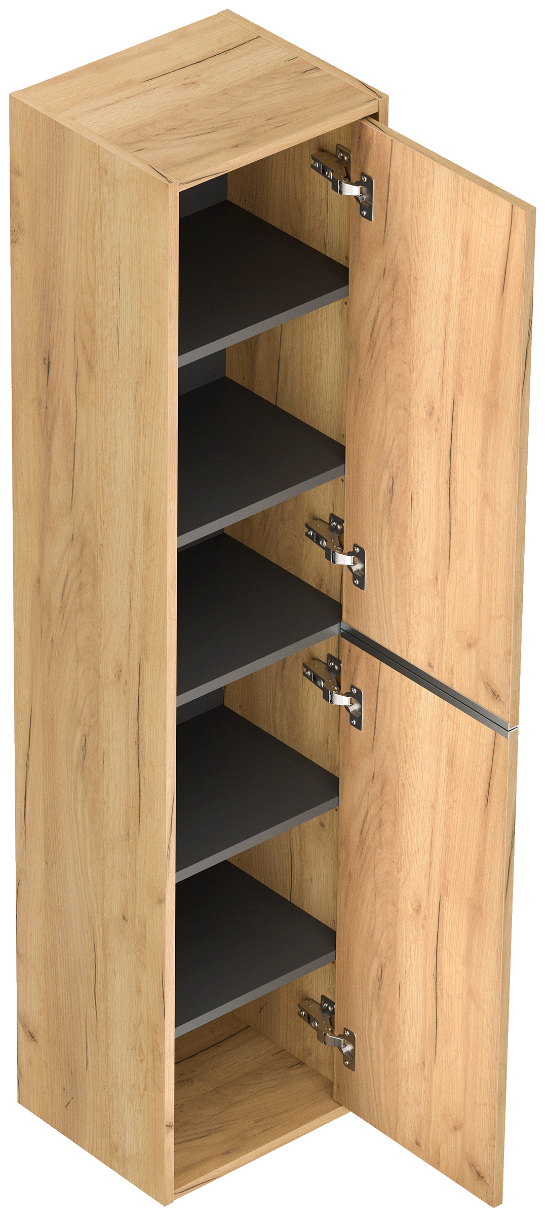 Hochschrank Elements 35x150cm Softclose Türen eiche gold