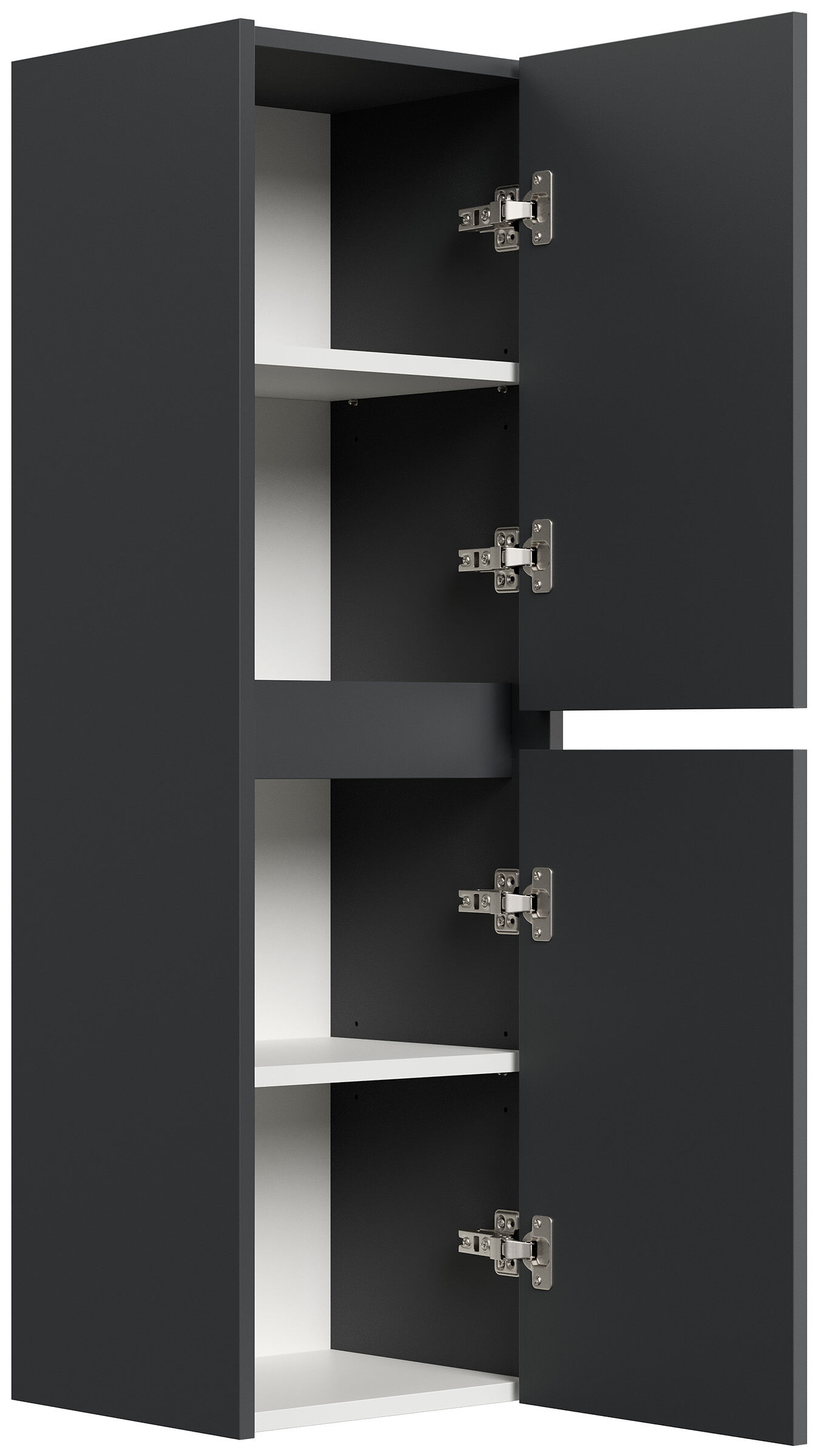 Badezimmer Hochschrank 112cm  Softclose Taifun Wandmontage weiß Hgl
