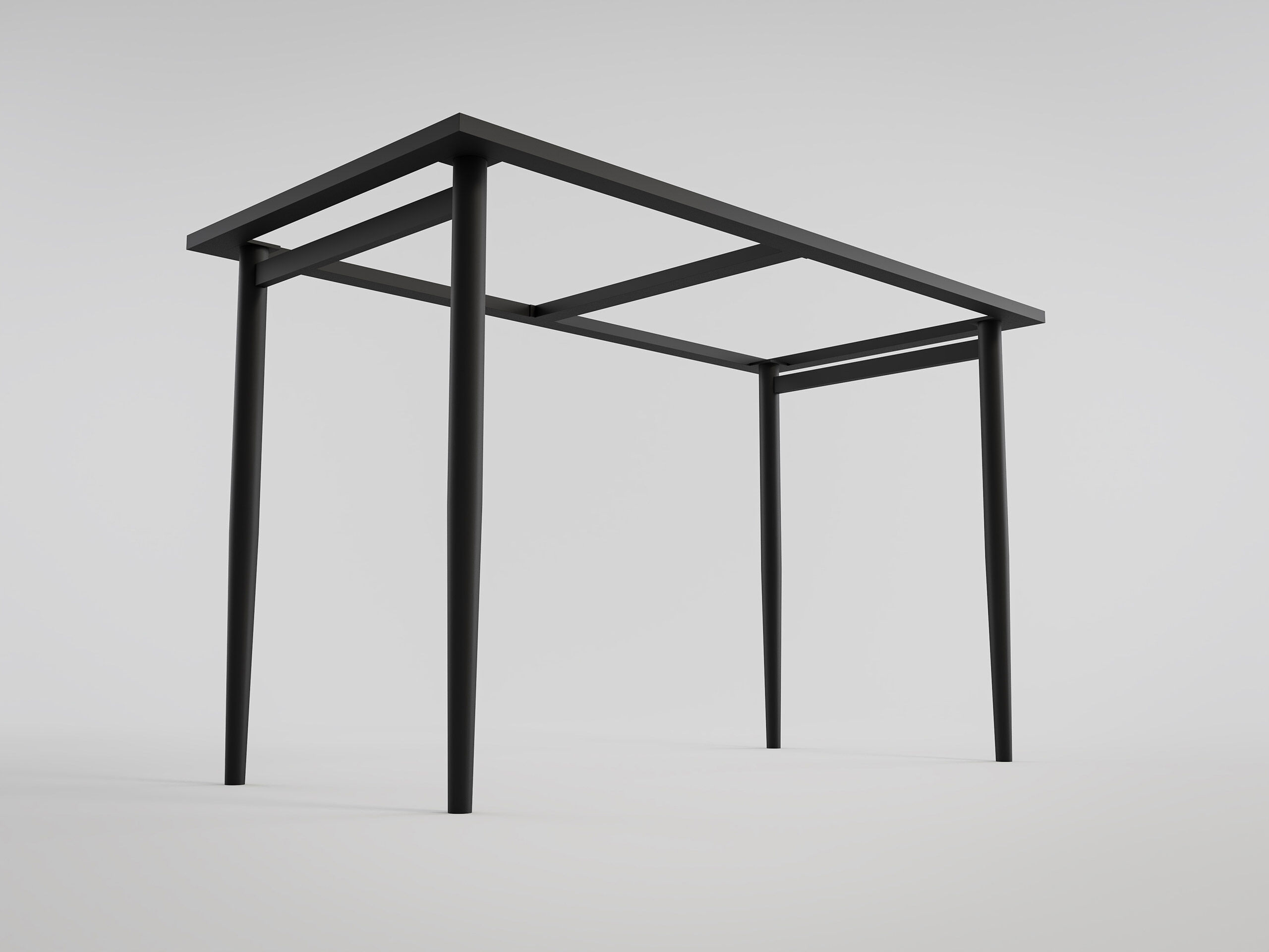 Klassisches Design Maria 120 DIY Esszimmer Küchen Tischgestell Metall schwarz