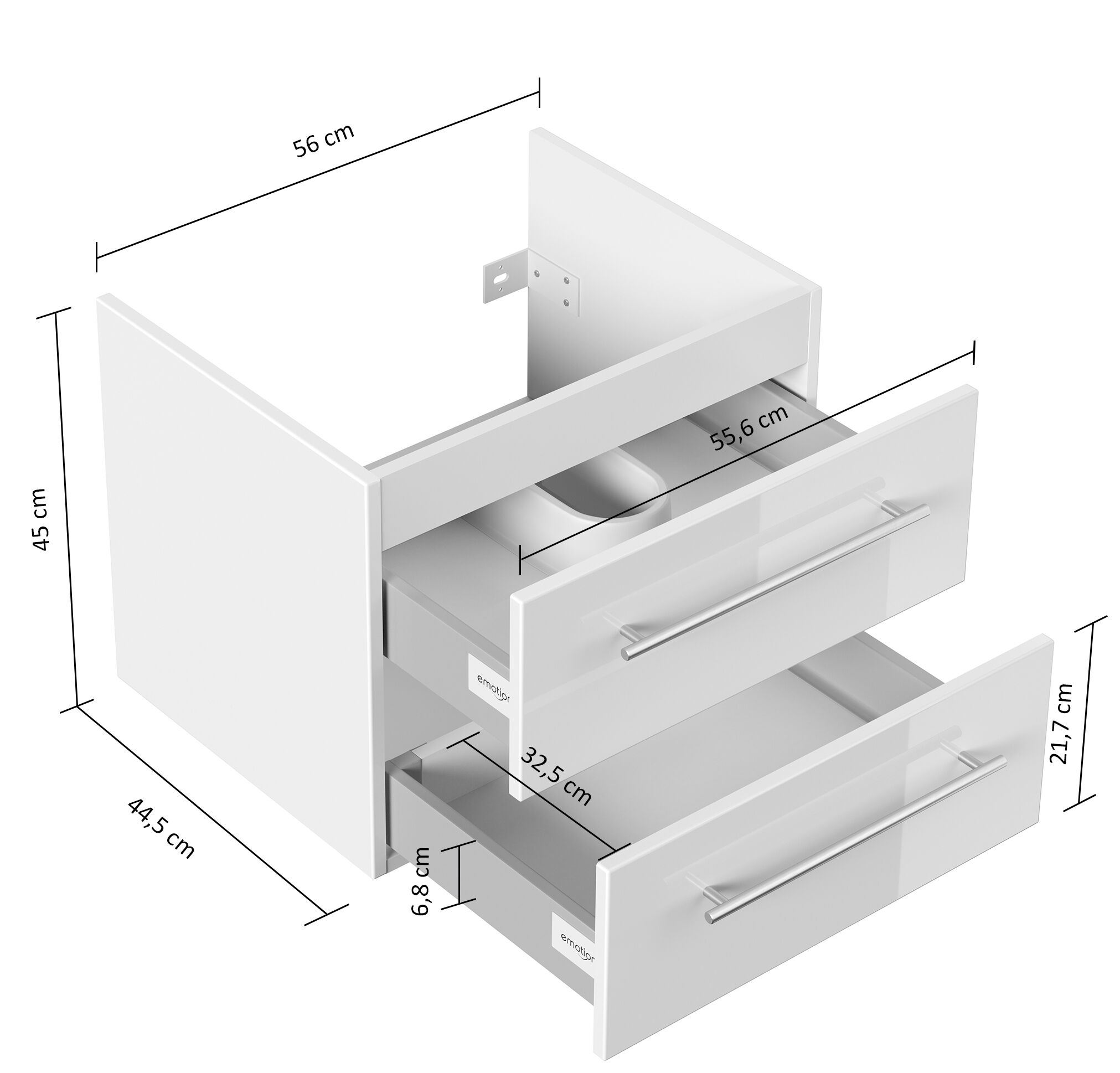 Unterschrank für Subway 2.0 60 cm beton