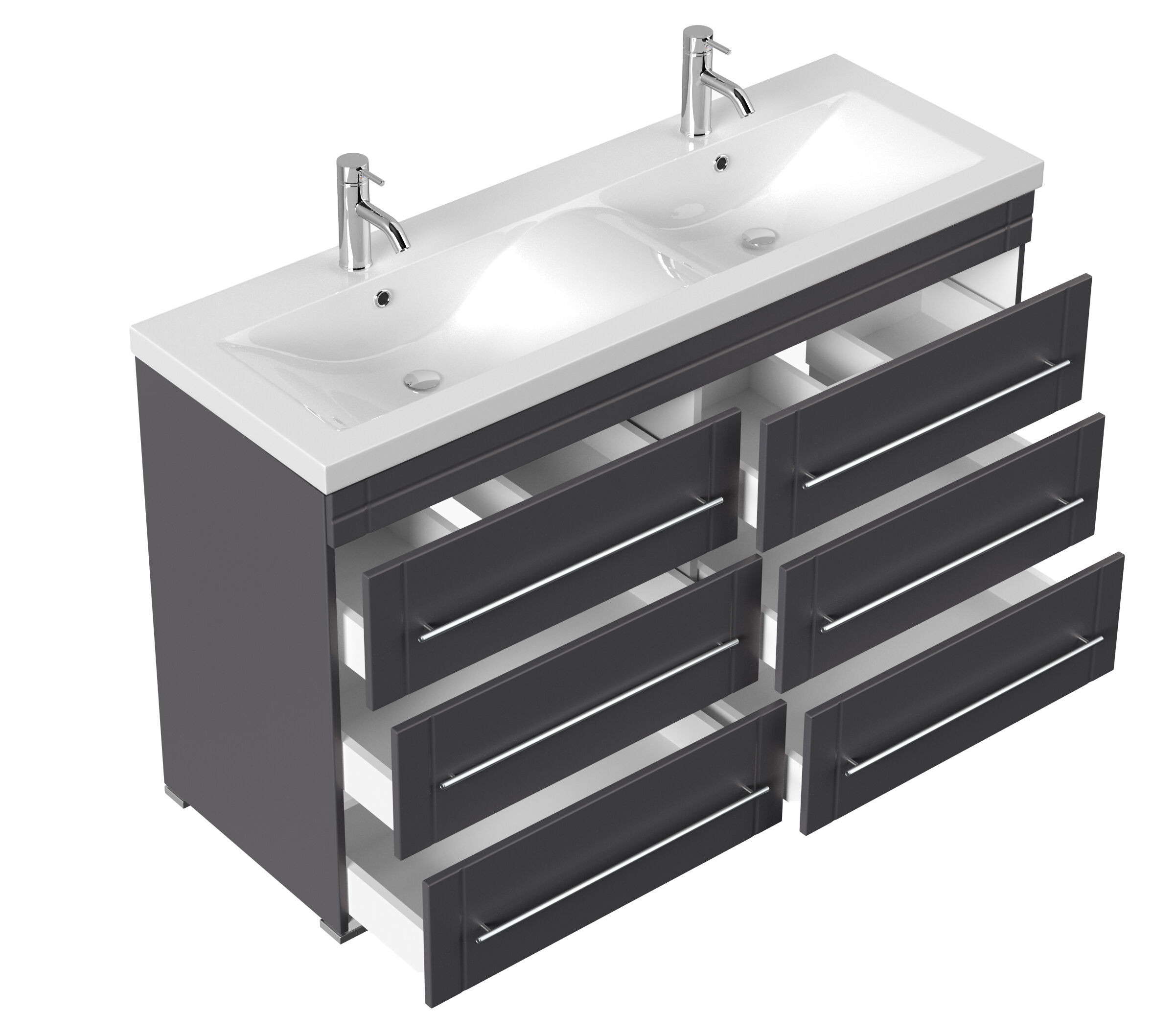 Stand Badmöbel Gallo Modern SoftClose anthrazit
