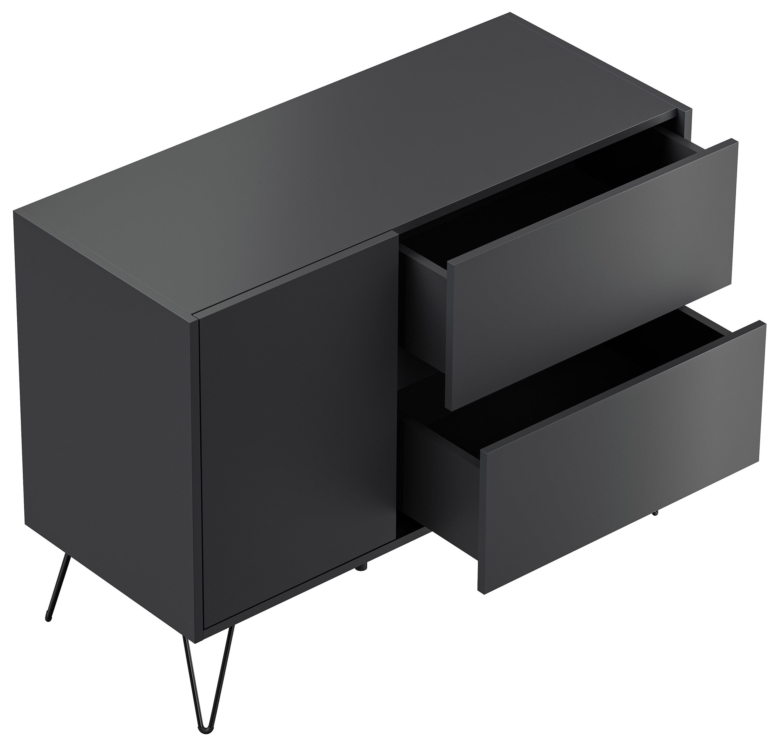 Sideboard Yako 100cm 2 SoftClose 1 Tür Grafit
