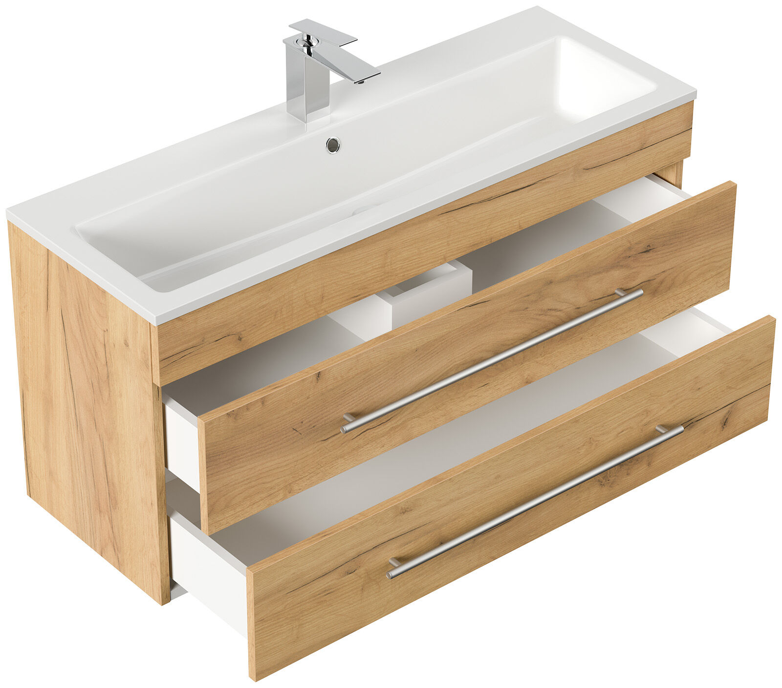 Badmöbel Mars 1000 2-teilig mit LED Spiegel SlimLine grafit