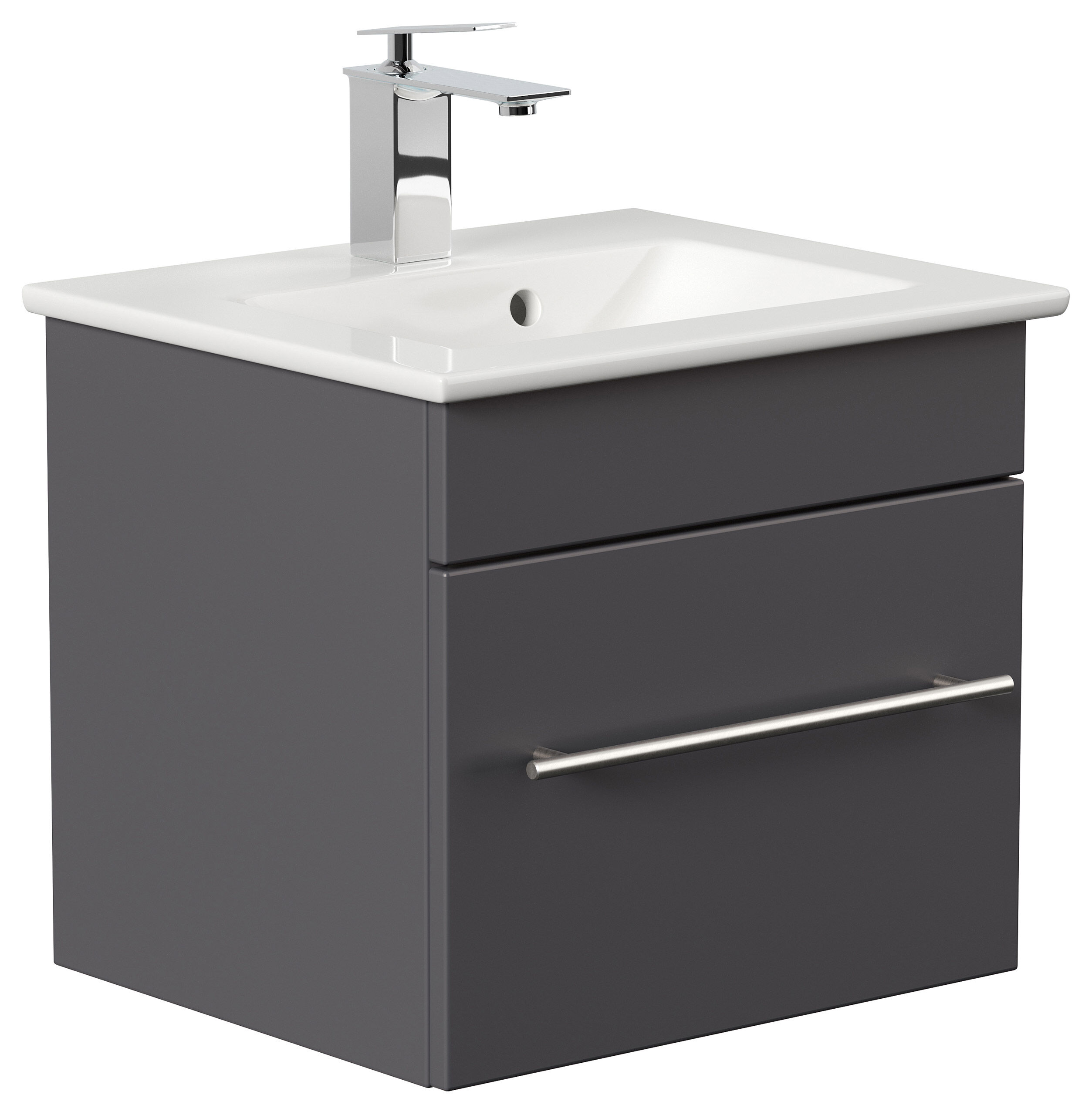 Badmöbel mit Villeroy & Boch Venticello Waschbecken 50 cm anthrazit
