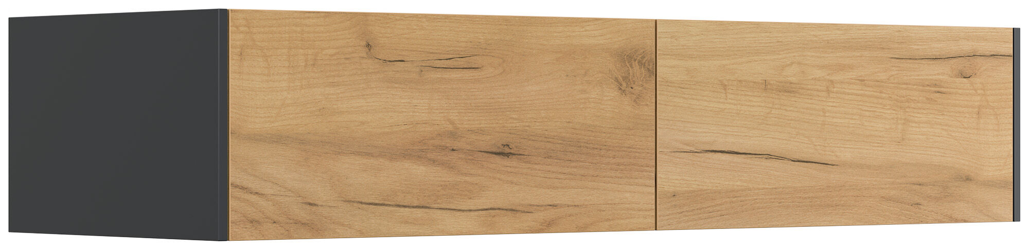 Hängekonsole Urban Slimline 2 Schubladen Push-to-open Grafit/ Eiche Gold
