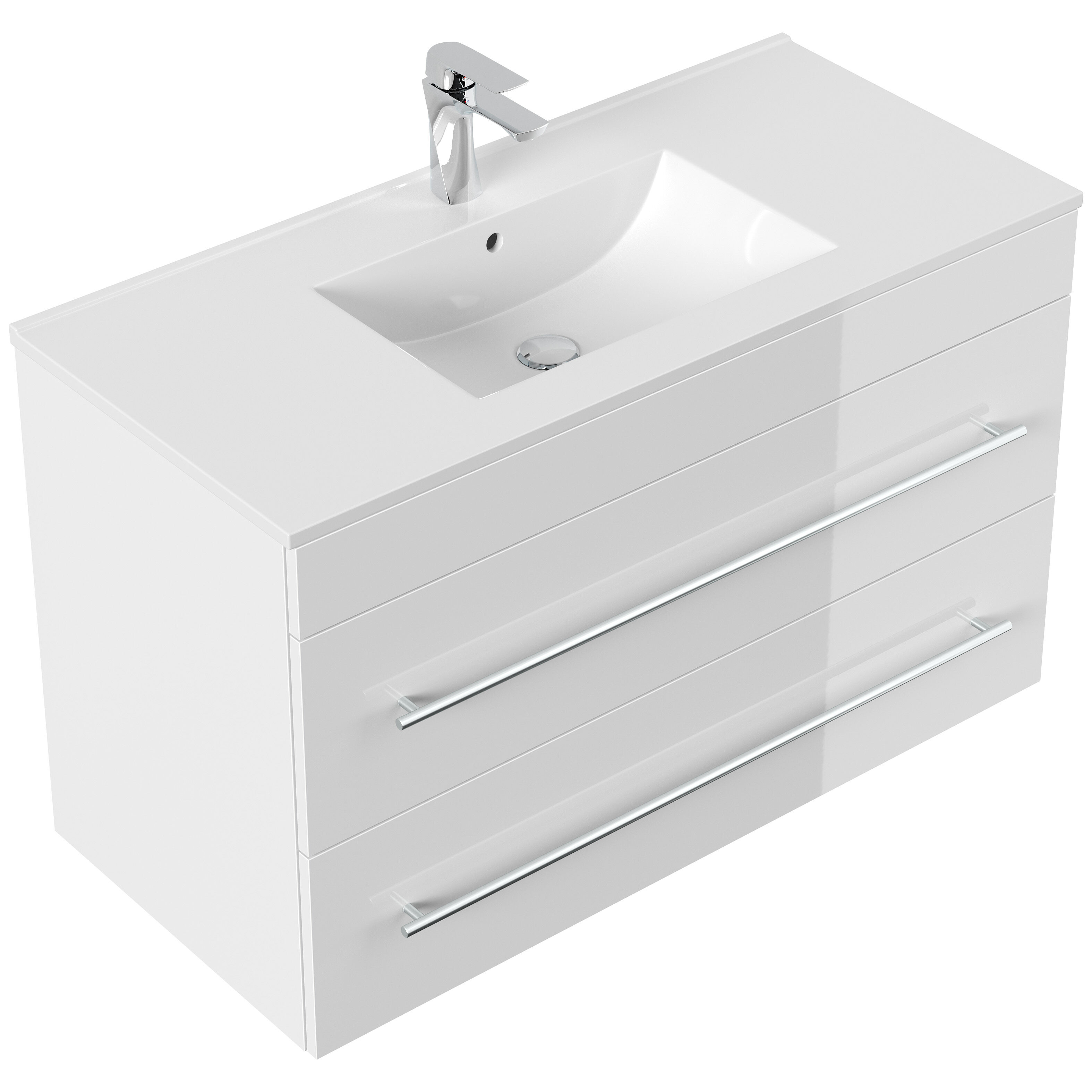 Badmöbel Infinity 1000 SoftClose weiss hochglanz