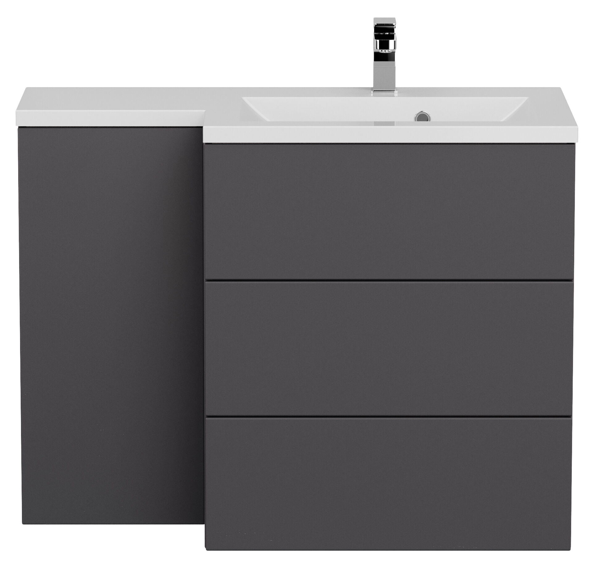 Badblock Adelia links SoftClose weiss hochglanz