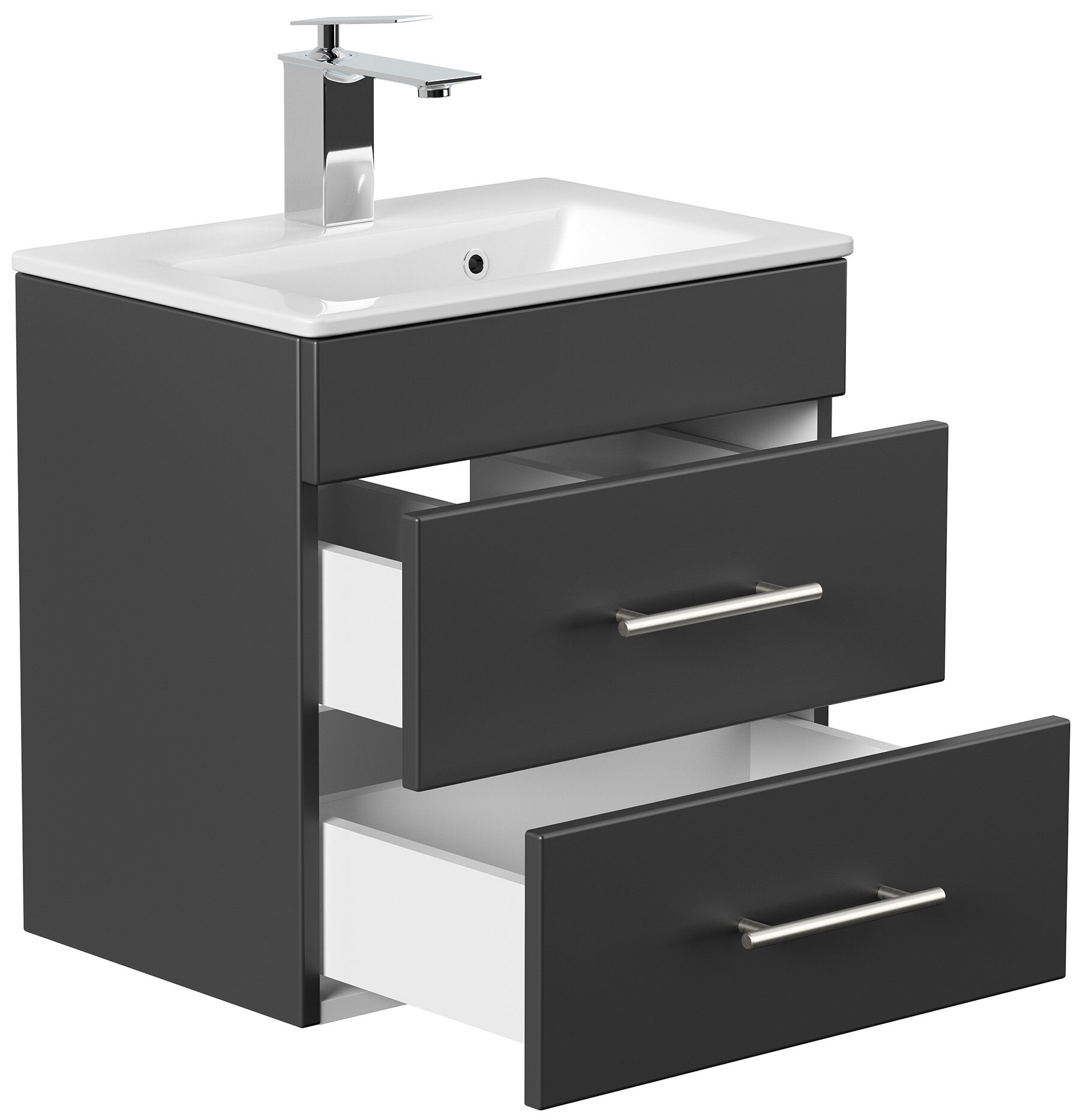 Badmöbel Mars 500 SlimLine SoftClose schwarz 