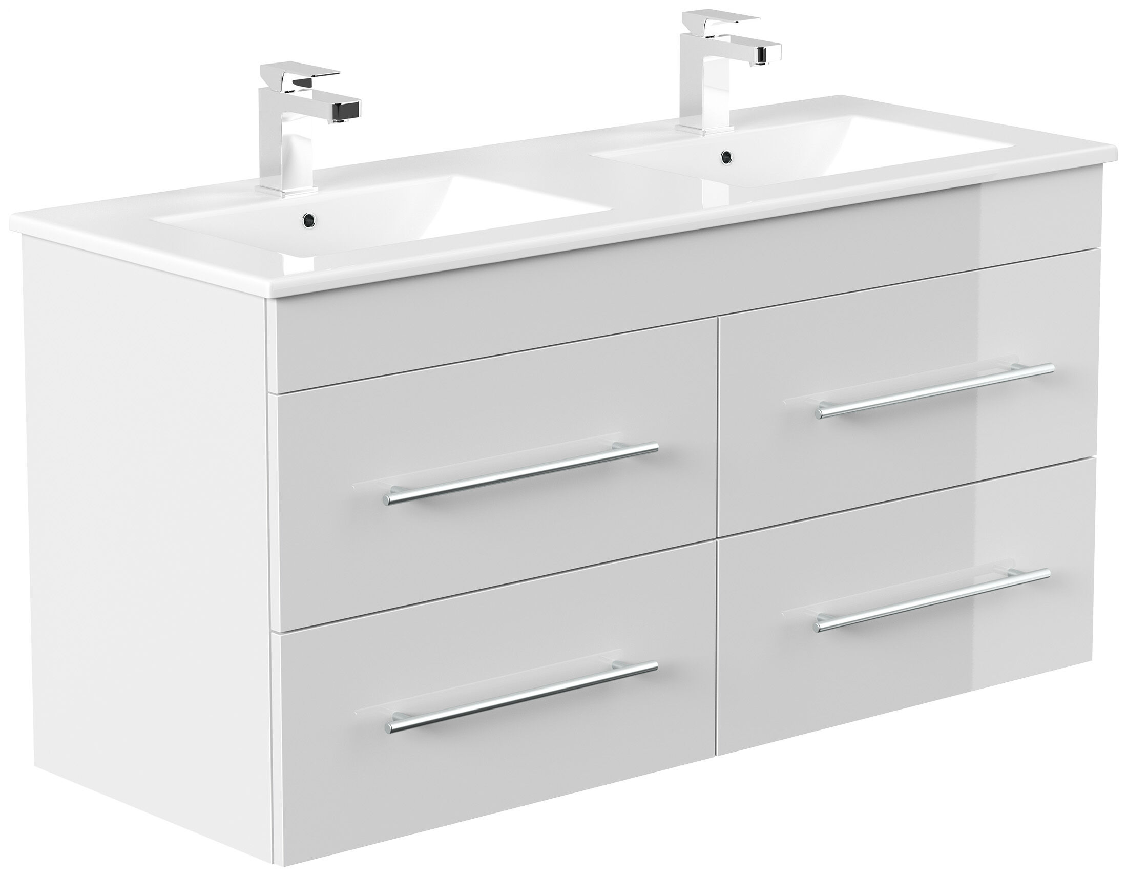 Badmöbel Helios SoftClose weiss hochglanz
