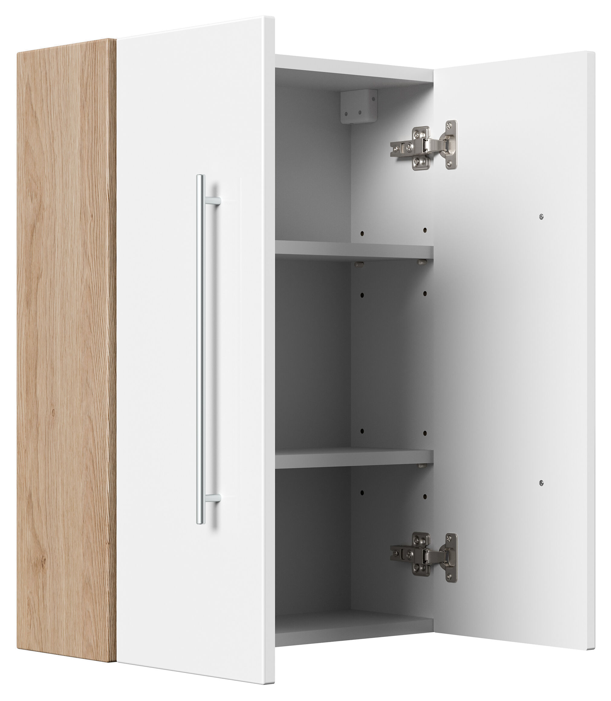 Badmöbel Aurum-L eiche hell/weiss hochglanz