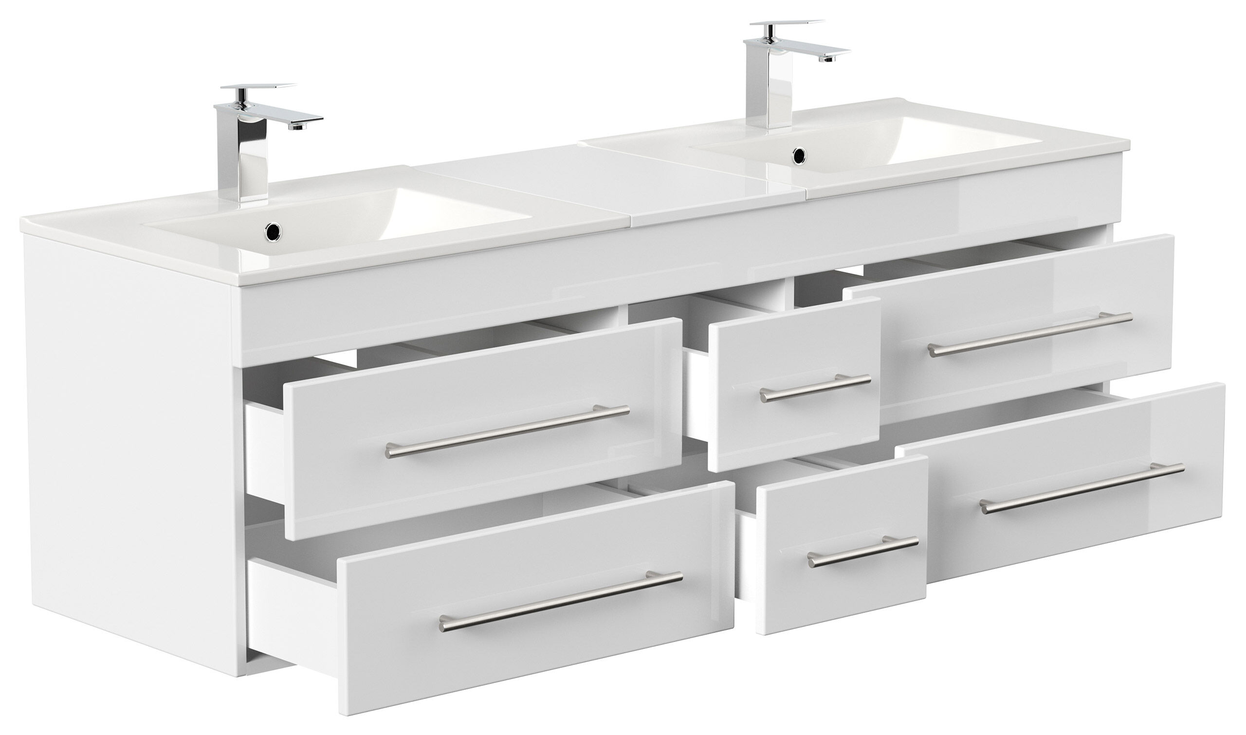 Badmöbel Roma XL SoftClose weiss hochglanz