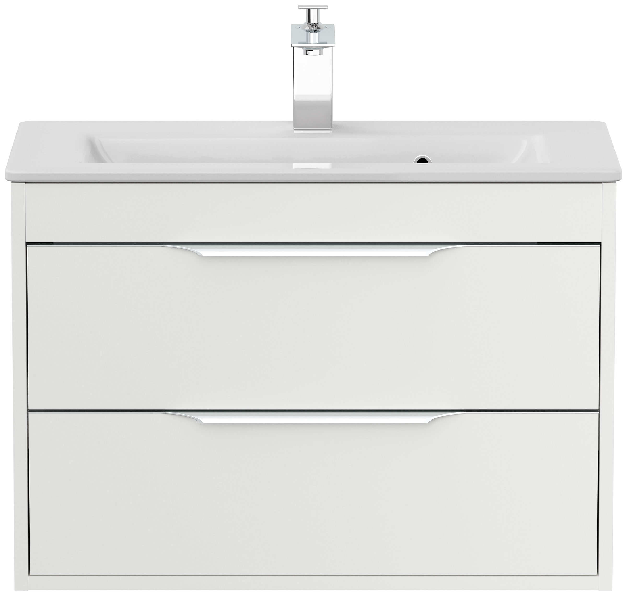 Badmöbel Elements 80 Slimline SoftClose weiss matt