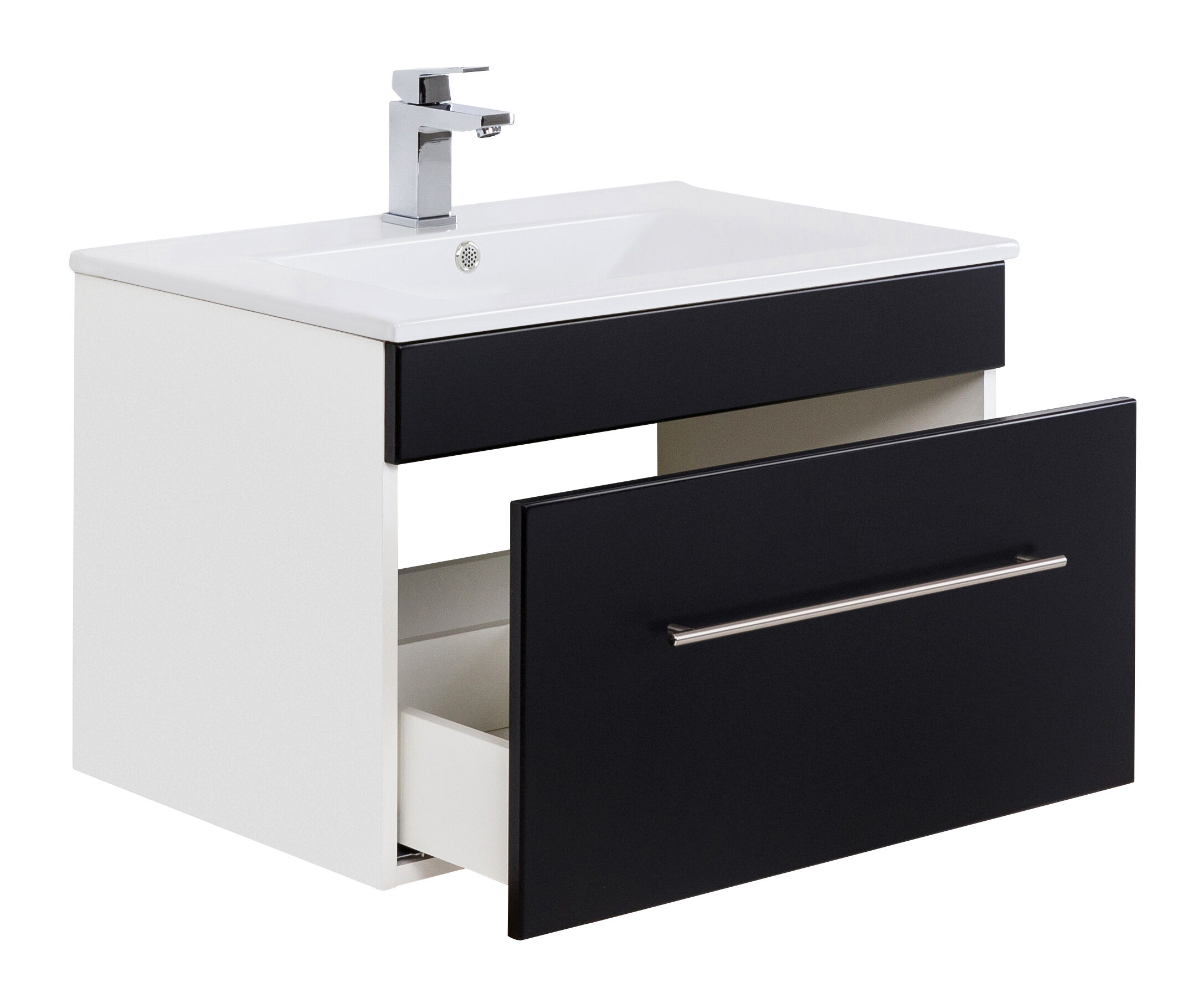 Badmöbel-Set SANTINI 75 (3-teilig) SoftClose schwarz