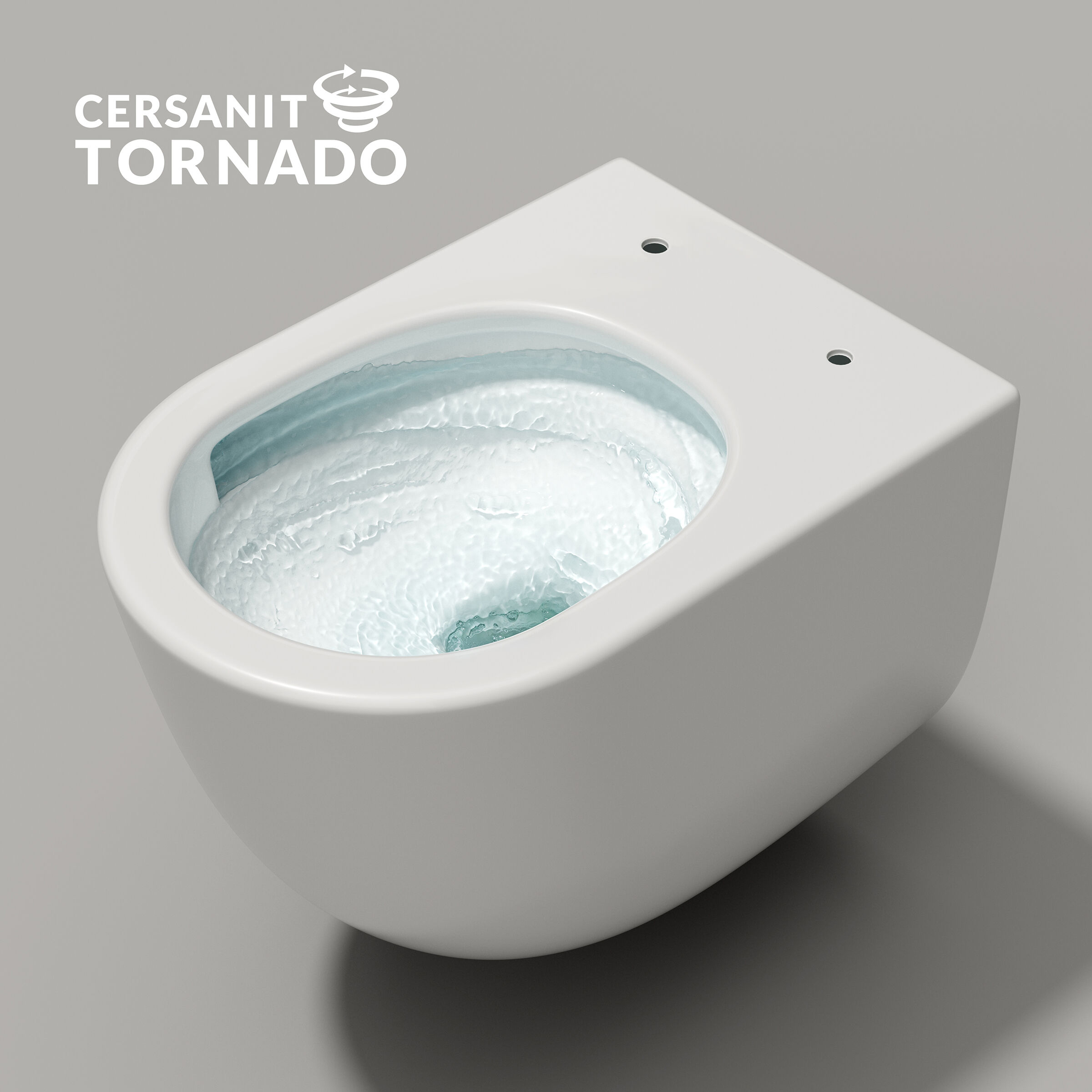 Wand-WC Komplettset REMO mit WC-Sitz-Absenkenautomatik und Tornado-Spülung