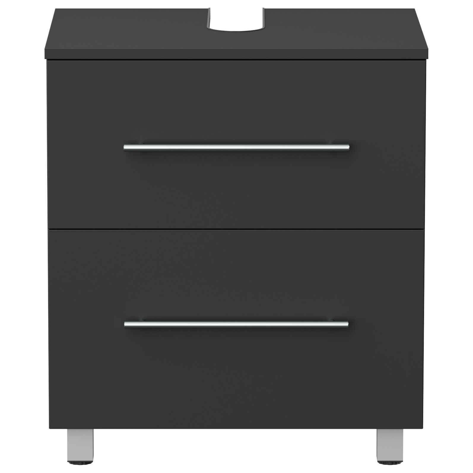 Universal Unterbau auf Standfüßen 55 cm SoftClose weiss hochglanz