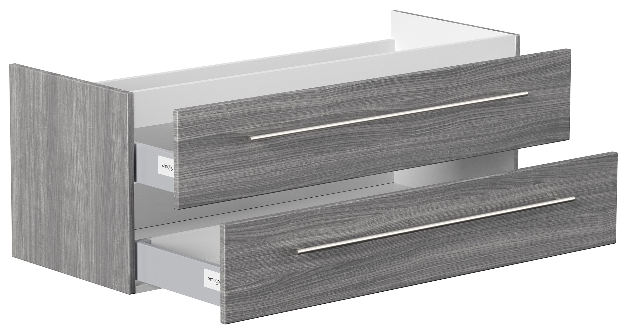 Unterschrank für Geberit Icon 120 cm SoftClose silbereiche