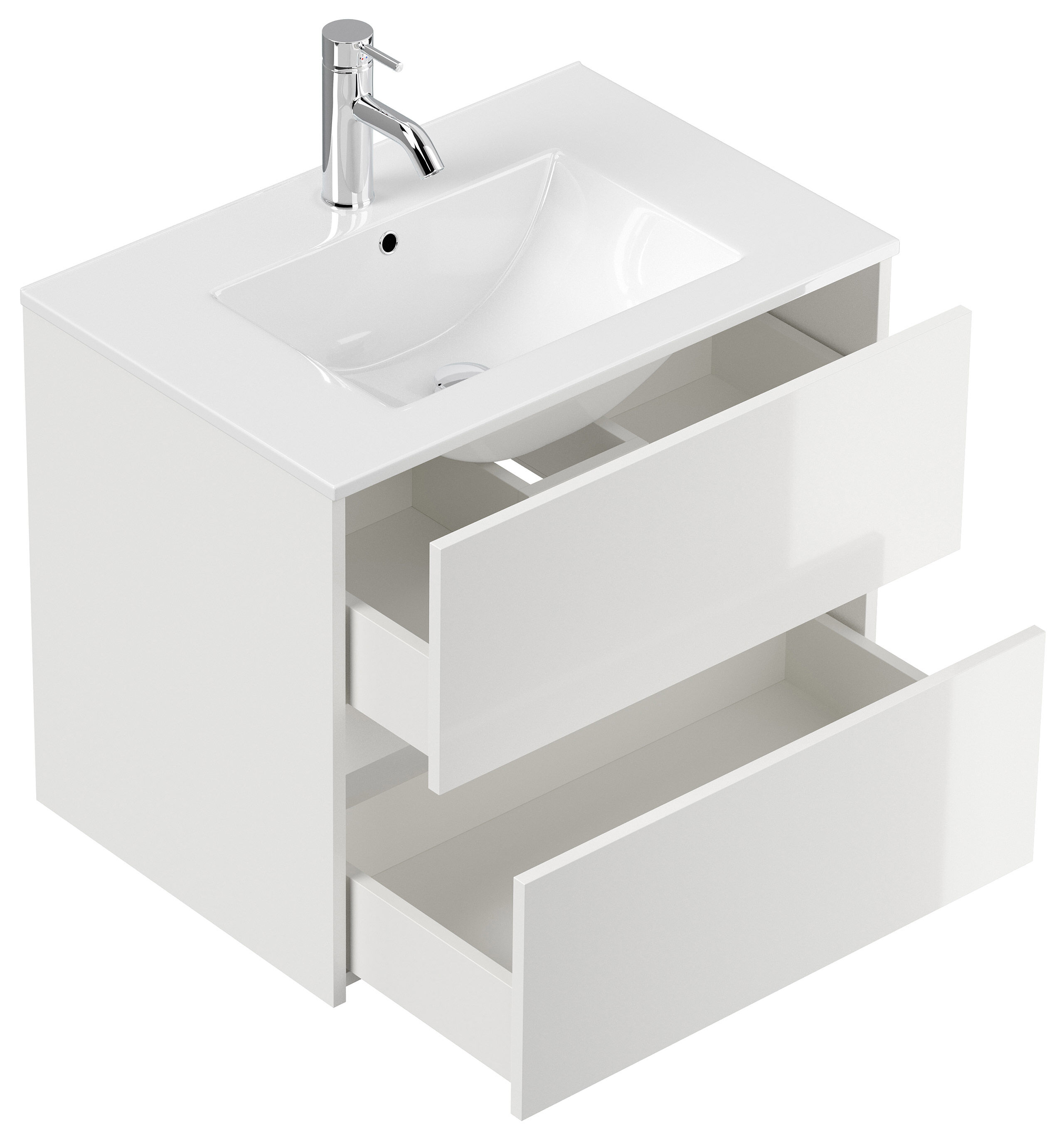 Badmöbelset Taifun 70cm 2tlg mit Spiegelschrank eiche gold