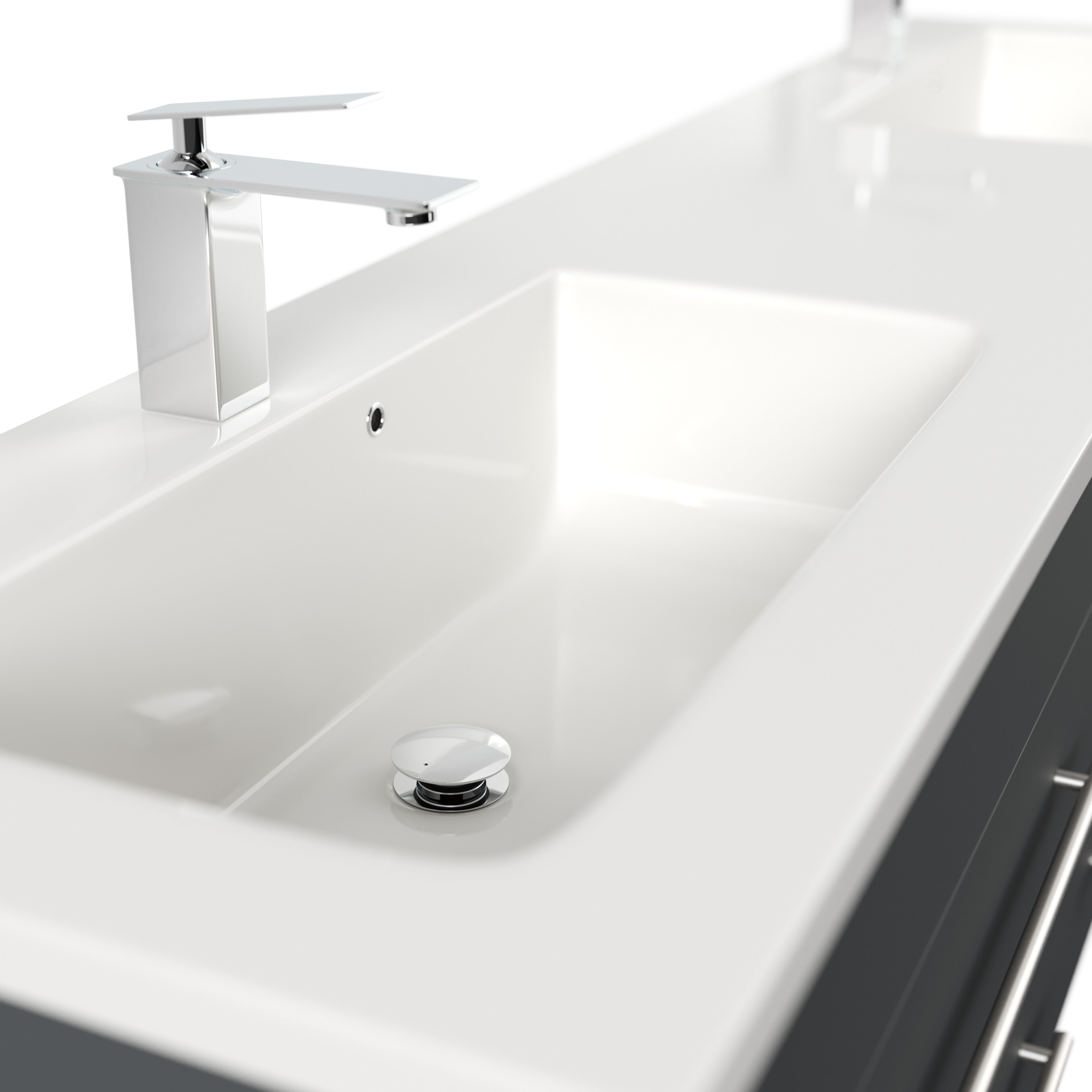 Badmöbelset Colossos200 2-teilig LED Spiegel eiche gold