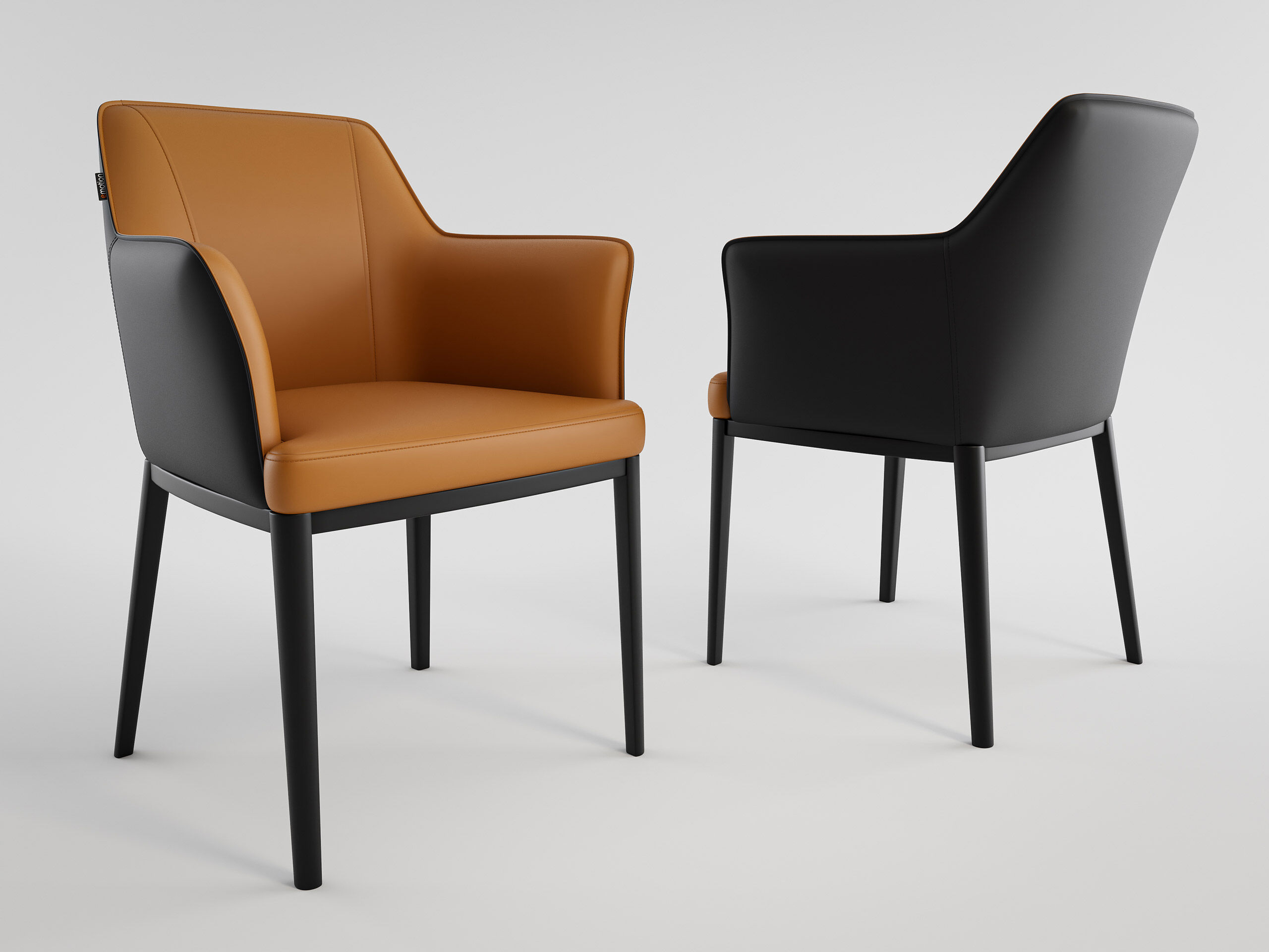 2er Set Esszimmerstuhl Design Küchenstuhl Dylan Kunstleder creme Metallbeine