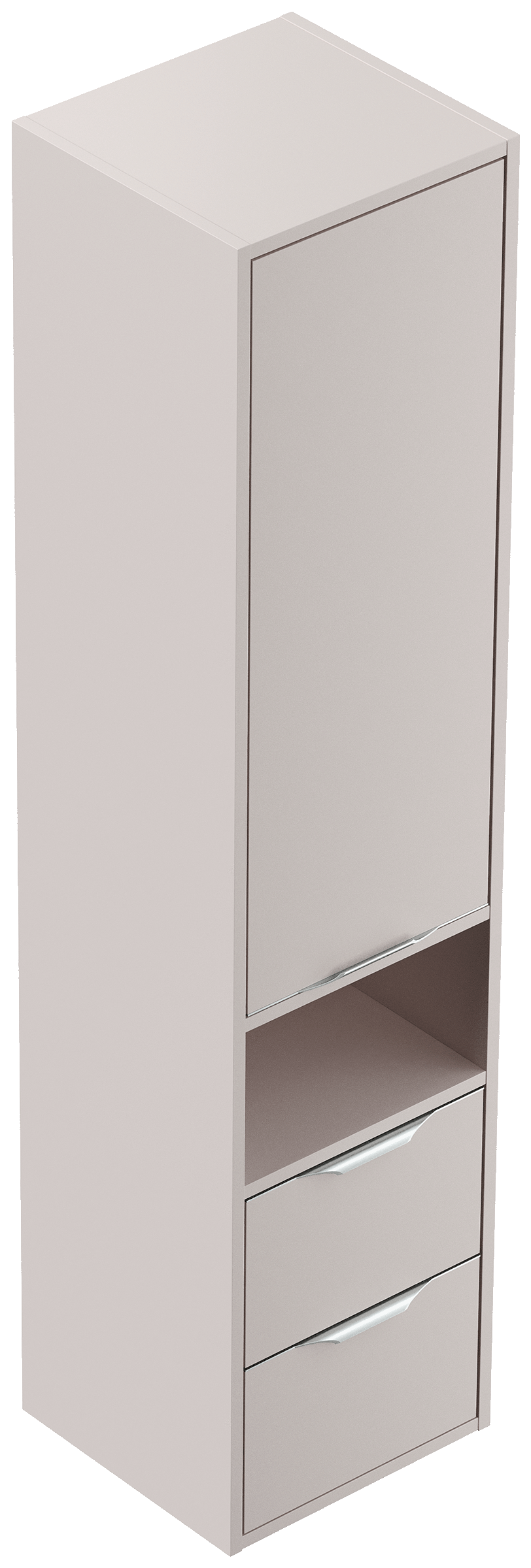 Hochschrank Elements 35x150cm Softclose Tür und Schubladen kaschmir