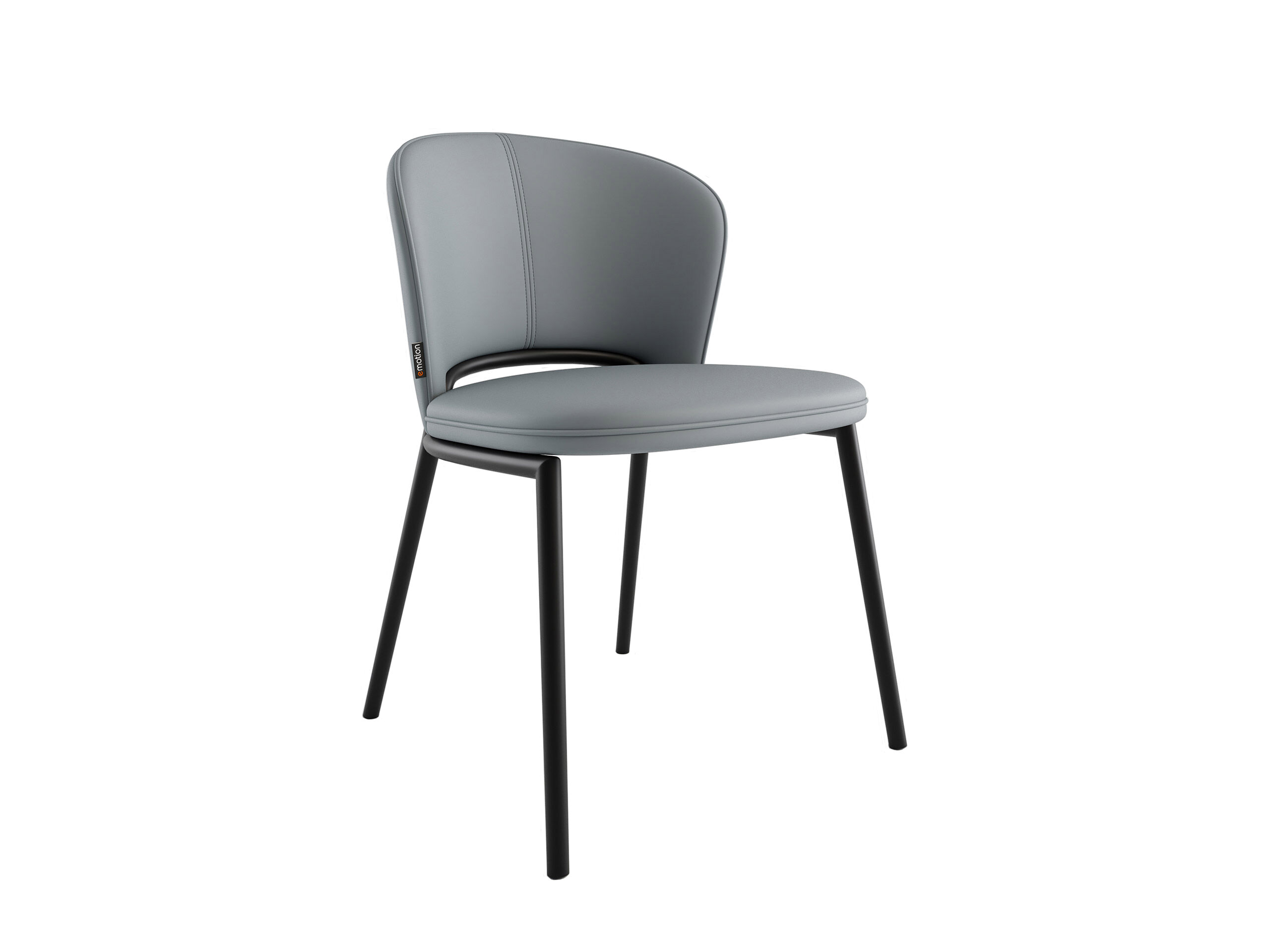 6er Set Esszimmerstuhl Design Küchenstuhl Dean Kunstleder hellgrau Metallbeine