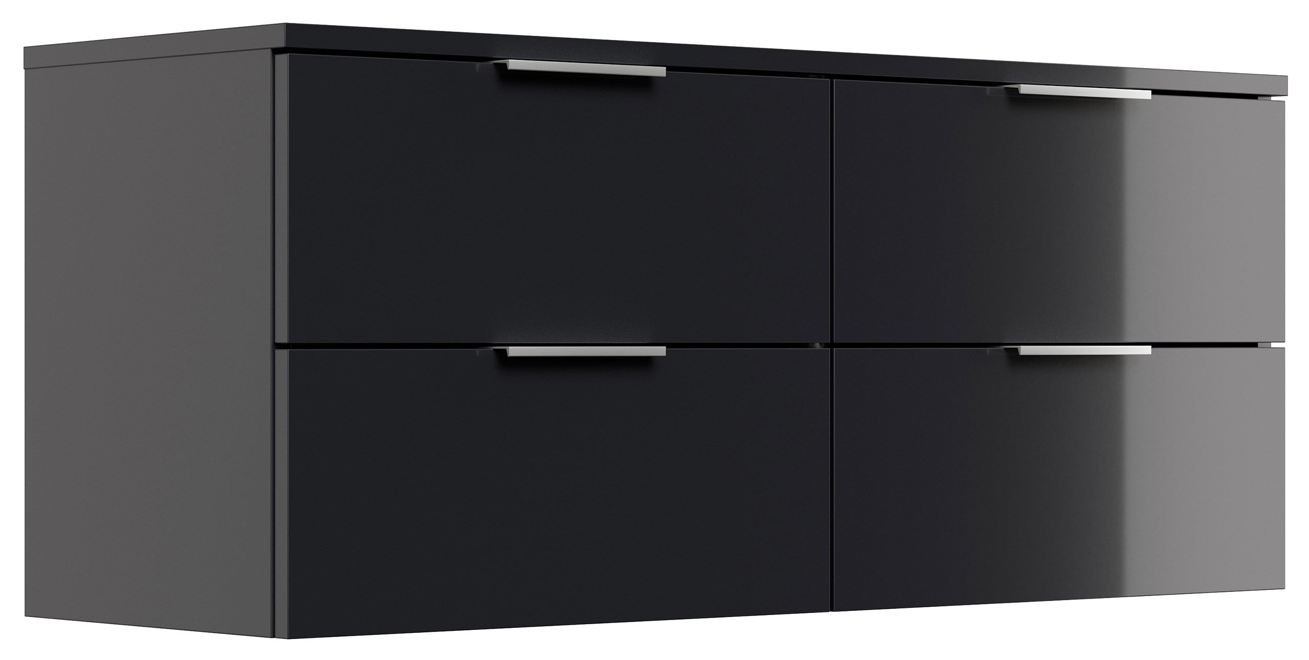 Design Hängekonsole Sideboard Urban Slimline 4 Softeinzüge lackiert Creme-Grafit