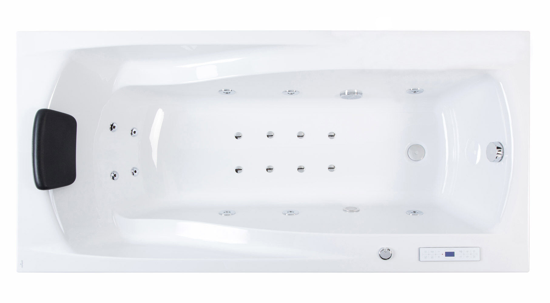 Rechteck Whirlpool Centauri 180x85 links Made in Germany 18 Düsen ohne Armatur
