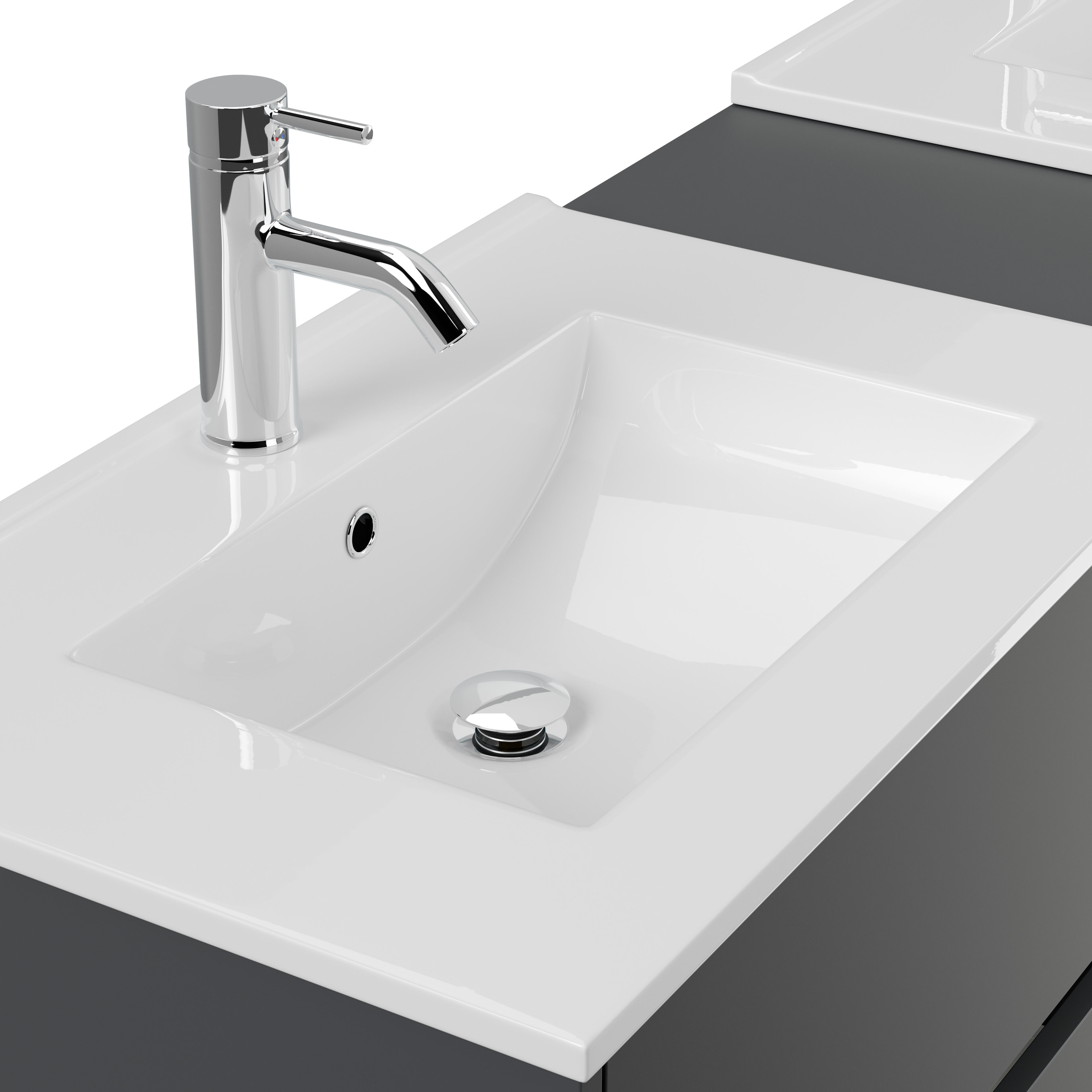 Badmöbelset Taifun 170cm weiß Hgl