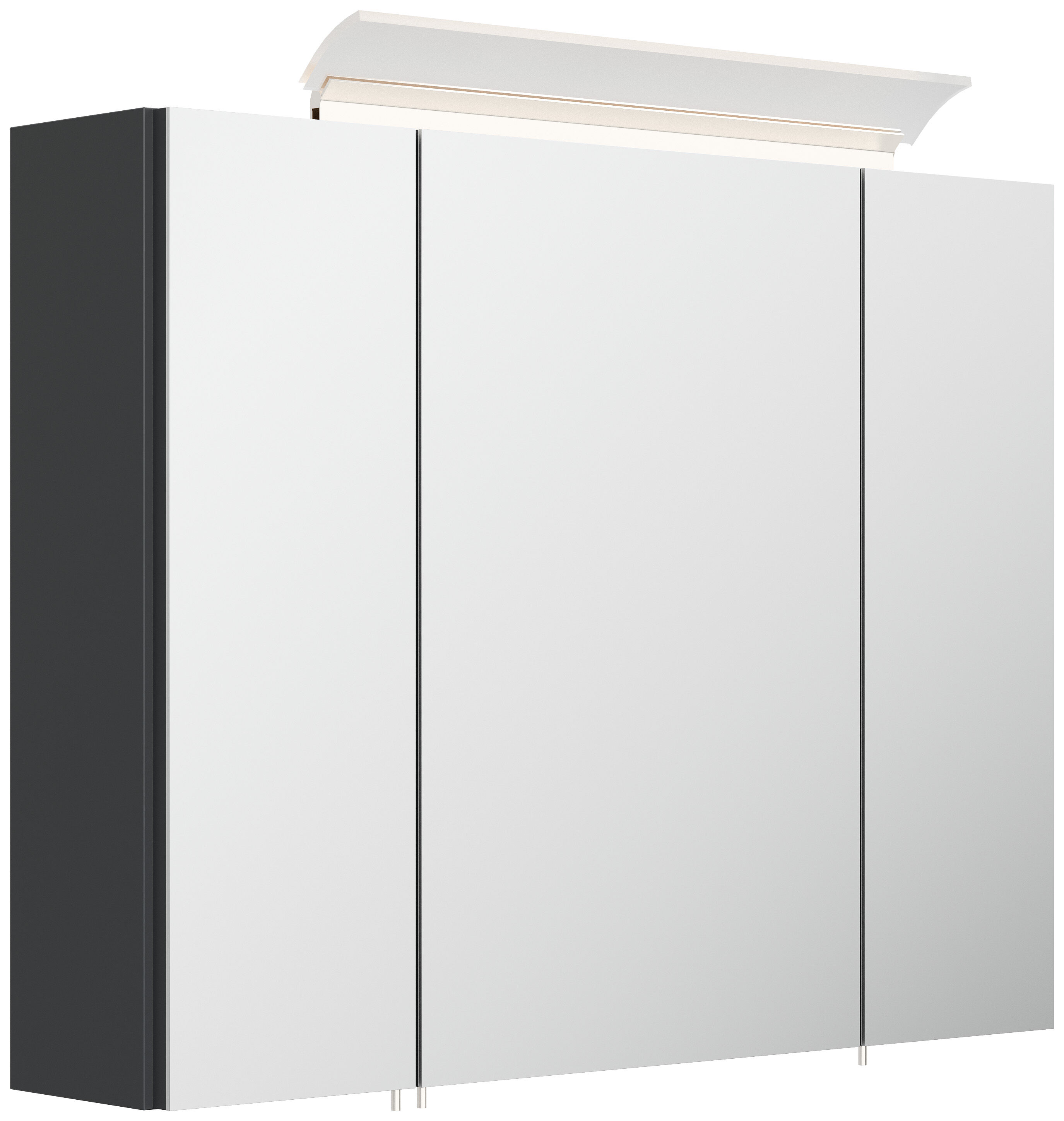 Badmöbelset Taifun 190cm 4tlg mit 2x Spiegelschrank & Seitenschrank grafit