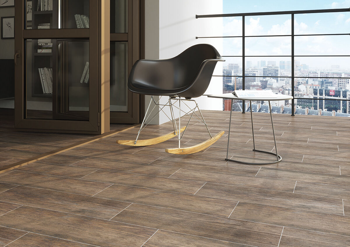 Bodenfliesen Finwood 20x60 cm braun