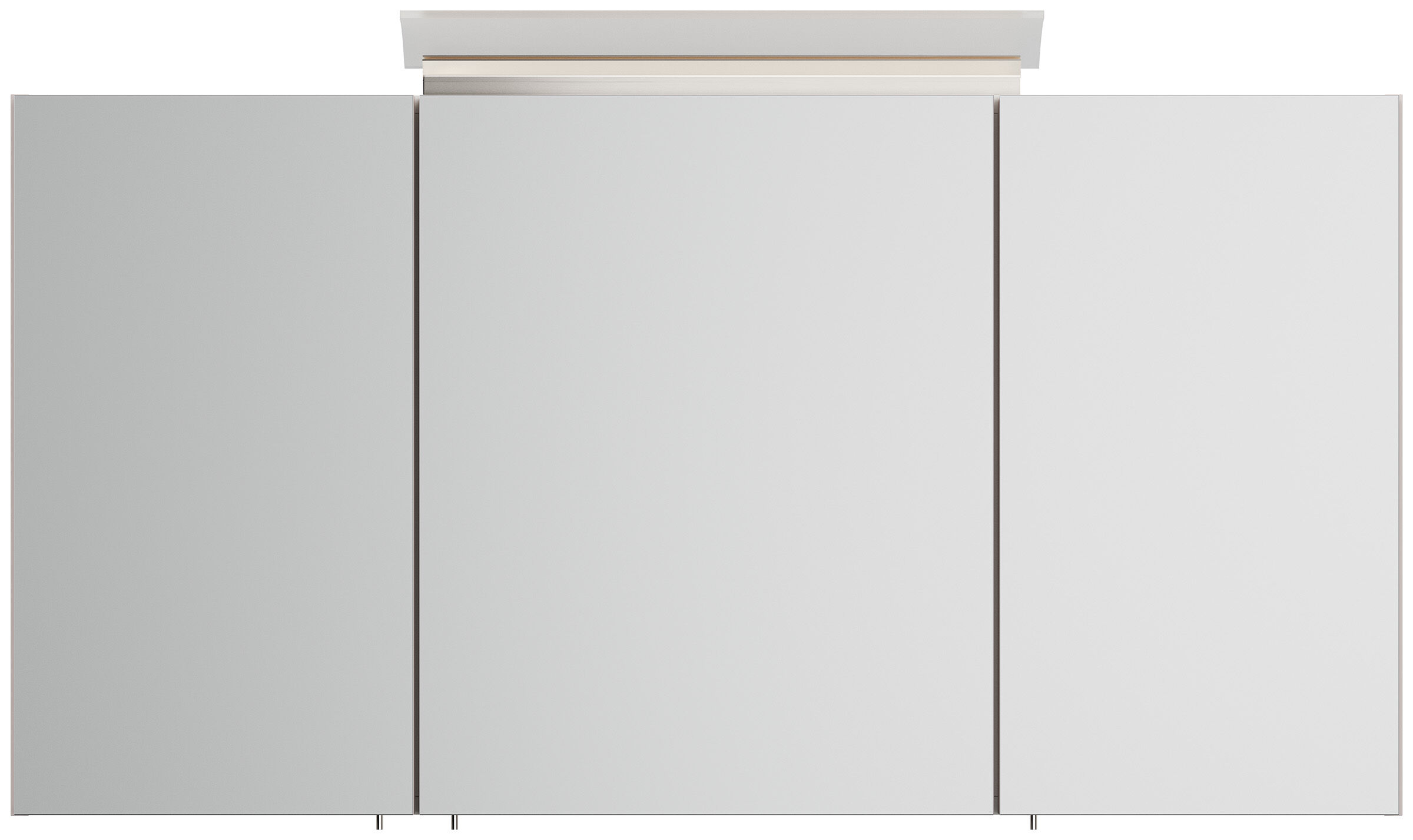 Spiegelschrank 120cm inkl. Design LED-Lampe und Glasböden eiche gold