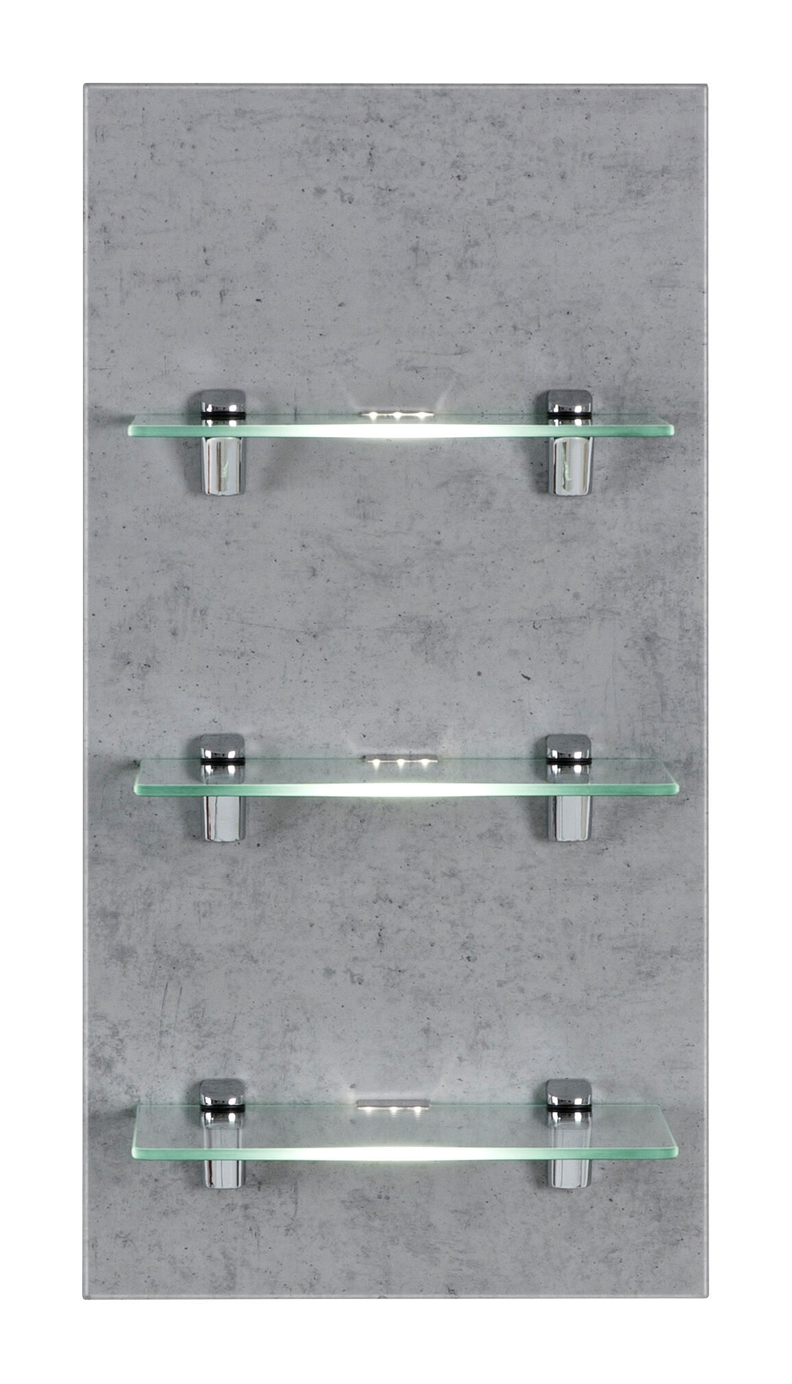 LED-Panel SANTINI beton mit 3 Glasablagen und Beleuchtung