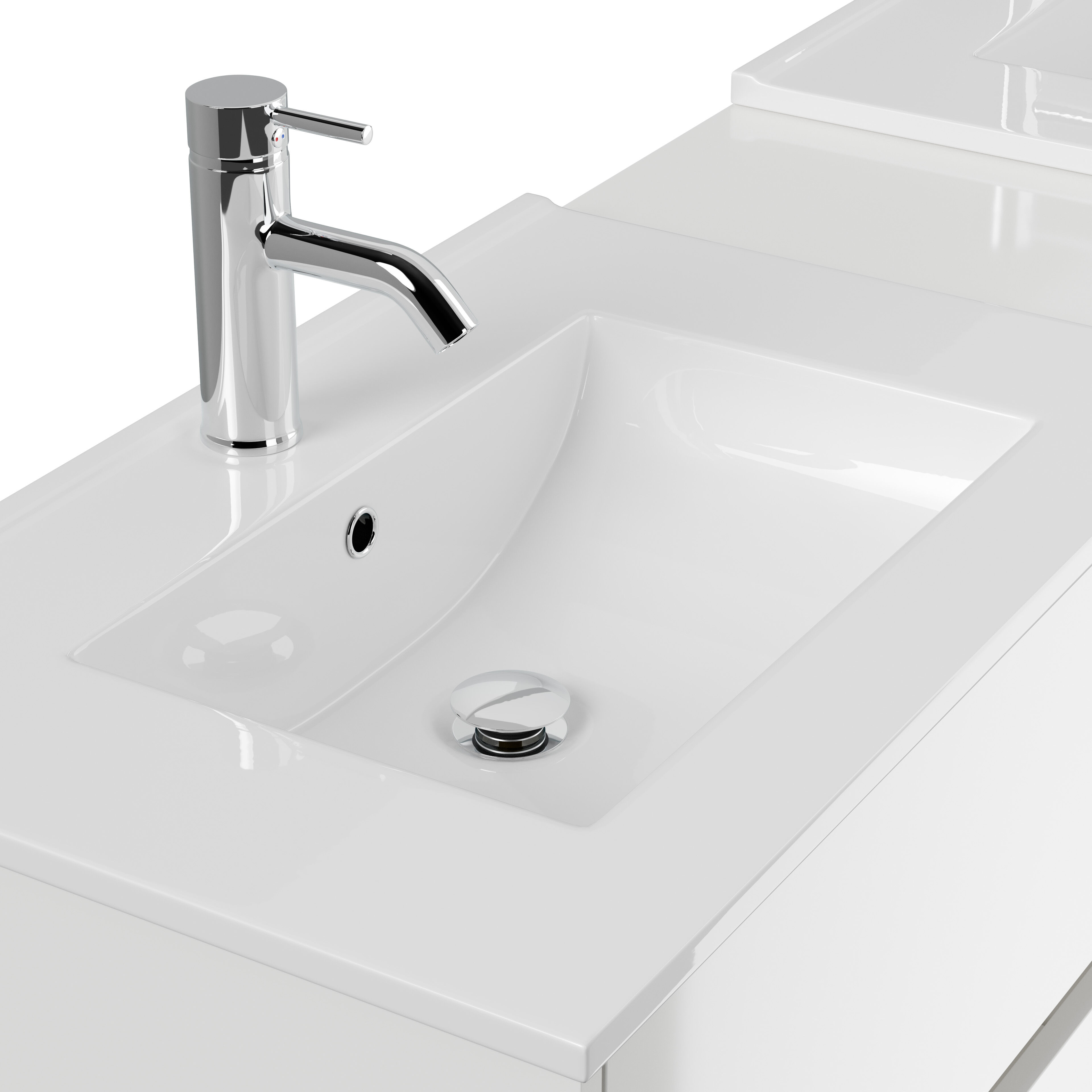 Badmöbelset Taifun 170cm weiß Hgl