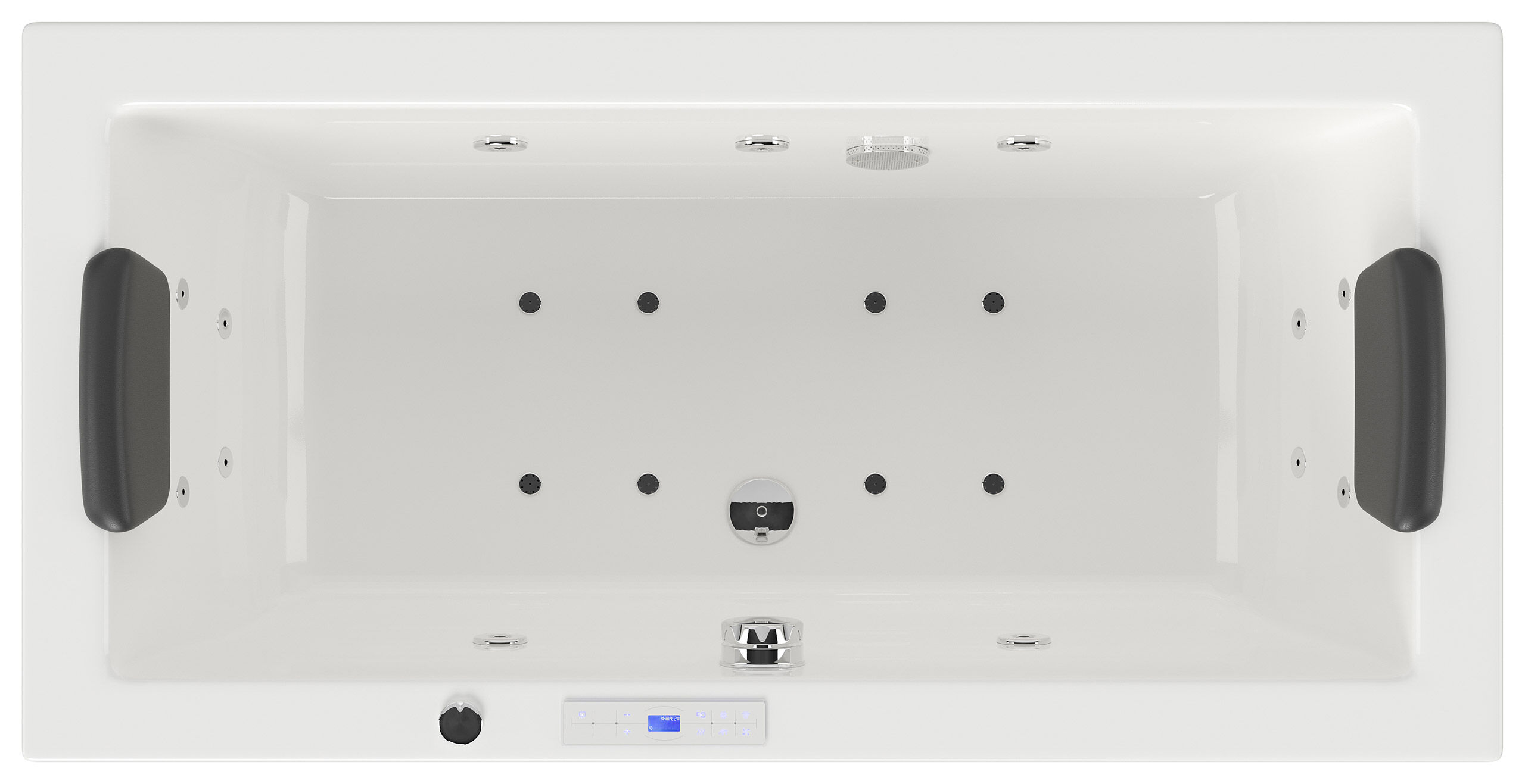 Rechteck Whirlpool Unity 150x75 Made in Germany 22 Massagedüsen mit Armatur