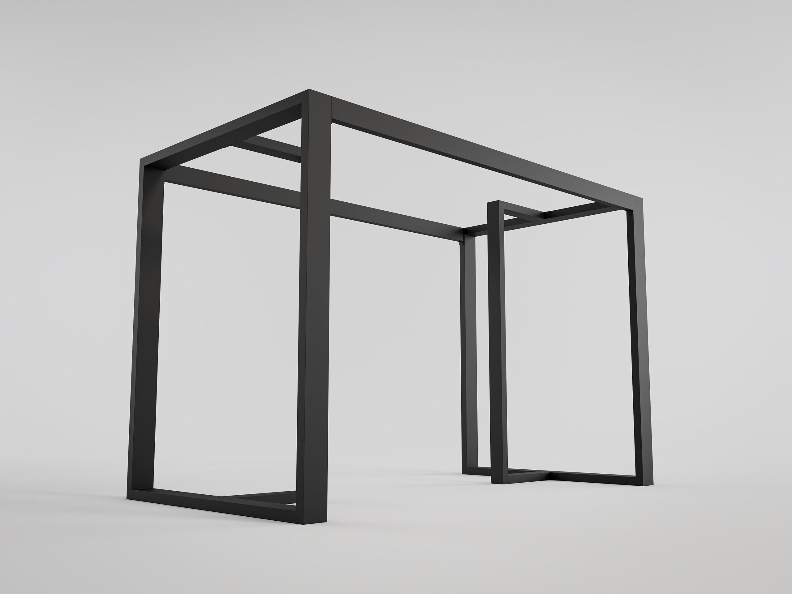 Klassisches Design Mias 110 DIY Esszimmer Küchen Tischgestell aus Metall schwarz