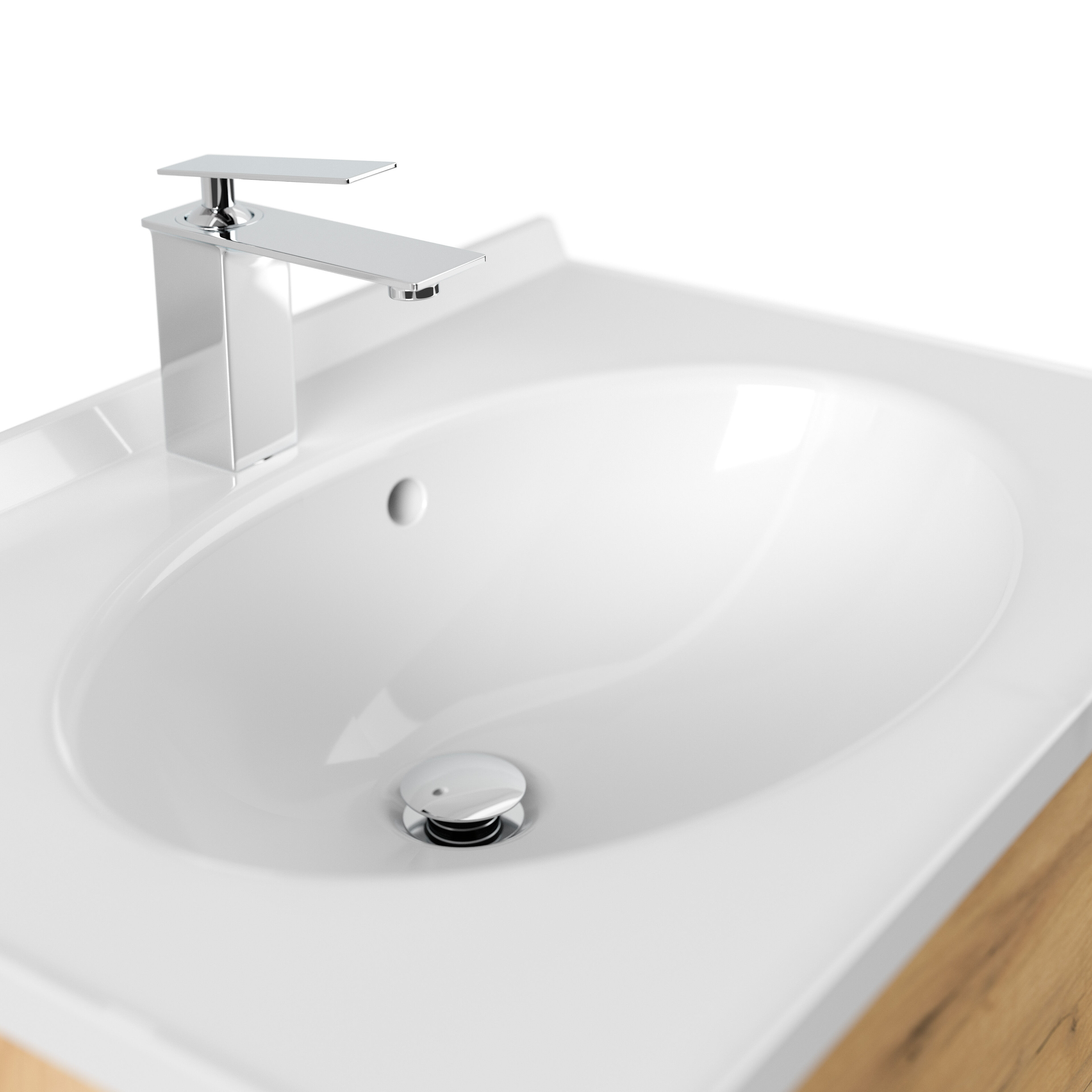 Badmöbel Rina & Waschtisch 70cm 2 Greifraum SoftClose Auszüge grafit