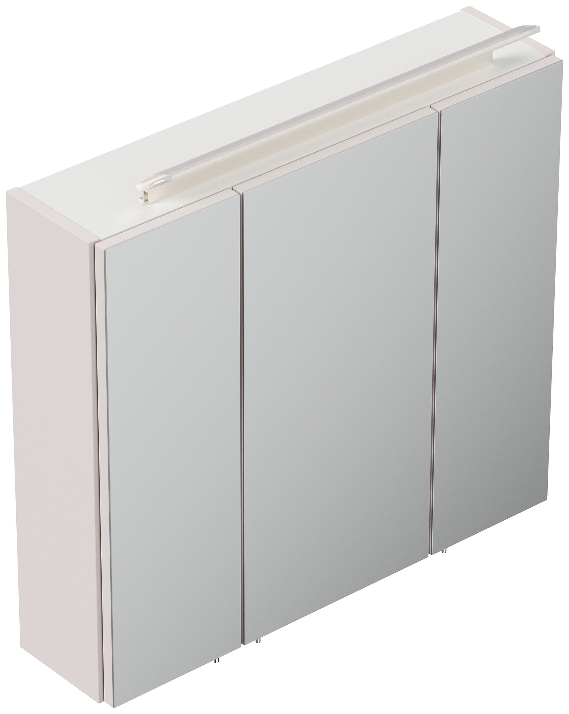 Spiegelschrank 70cm inkl. Design LED-Lampe und Glasböden eiche gold
