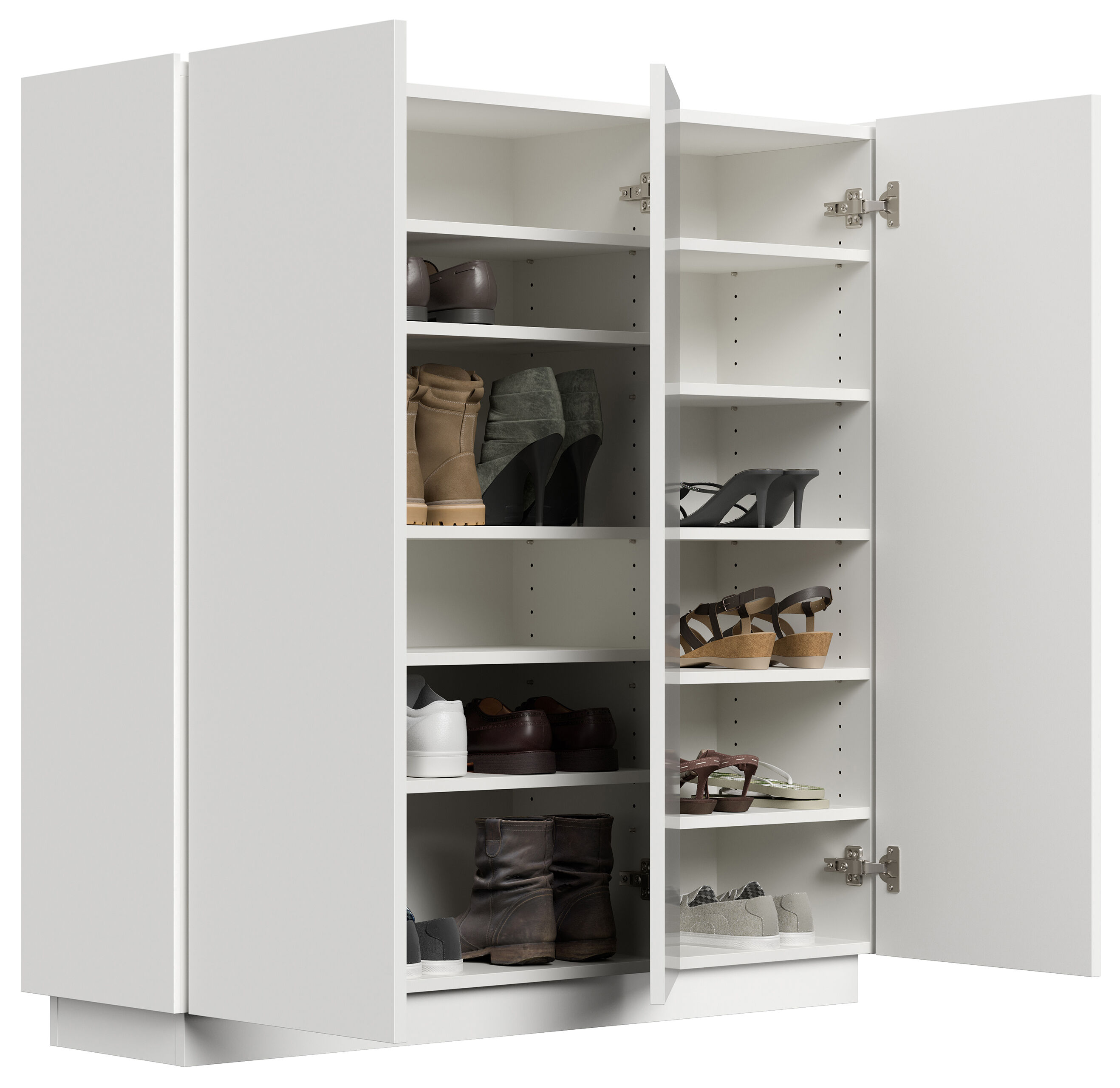 Sideboard Schuhschrank Alius-L 3 Türen Grafit hochglanz