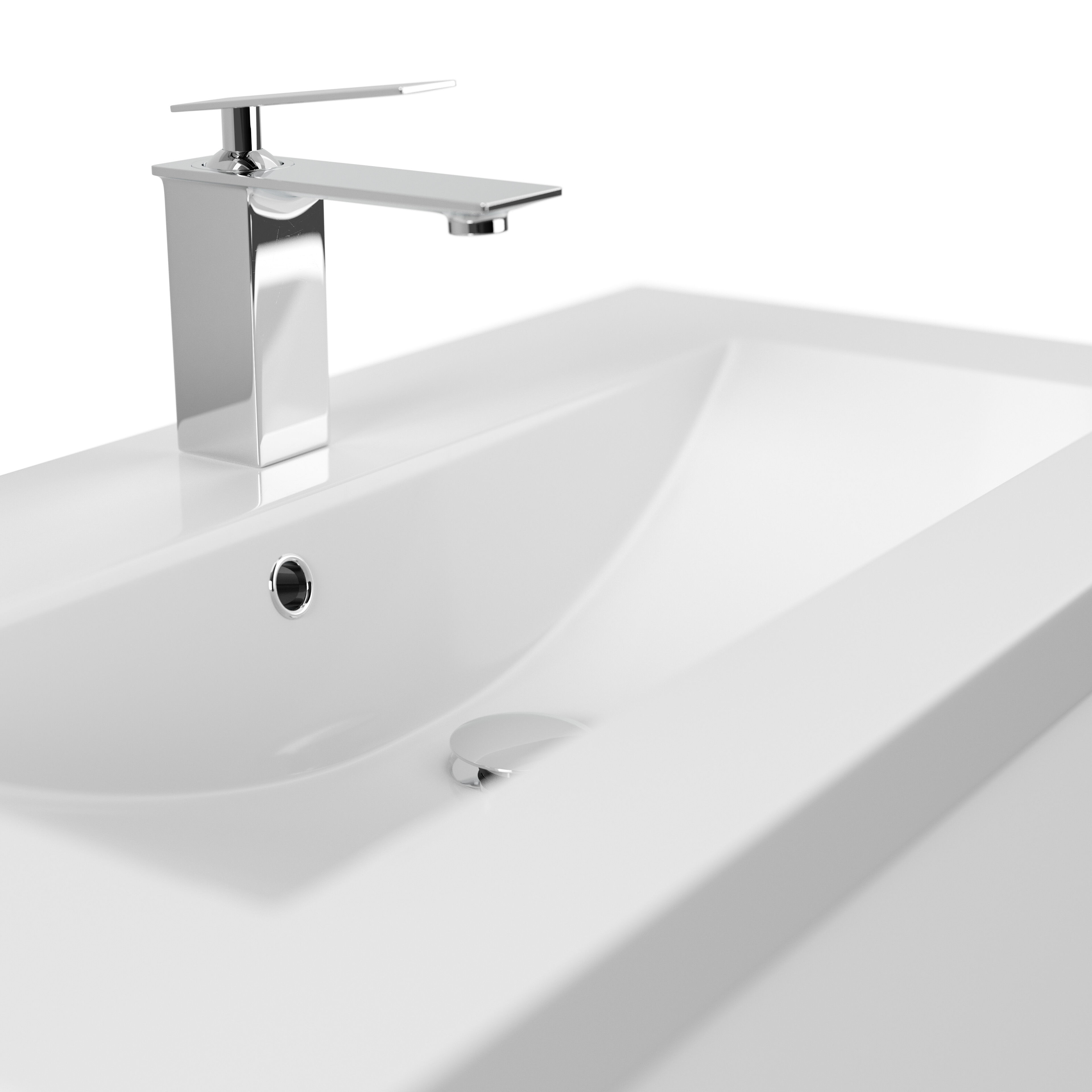 Badmöbel Melora & Waschtisch 80cm 2 Greifraum SoftClose Auszüge eiche gold