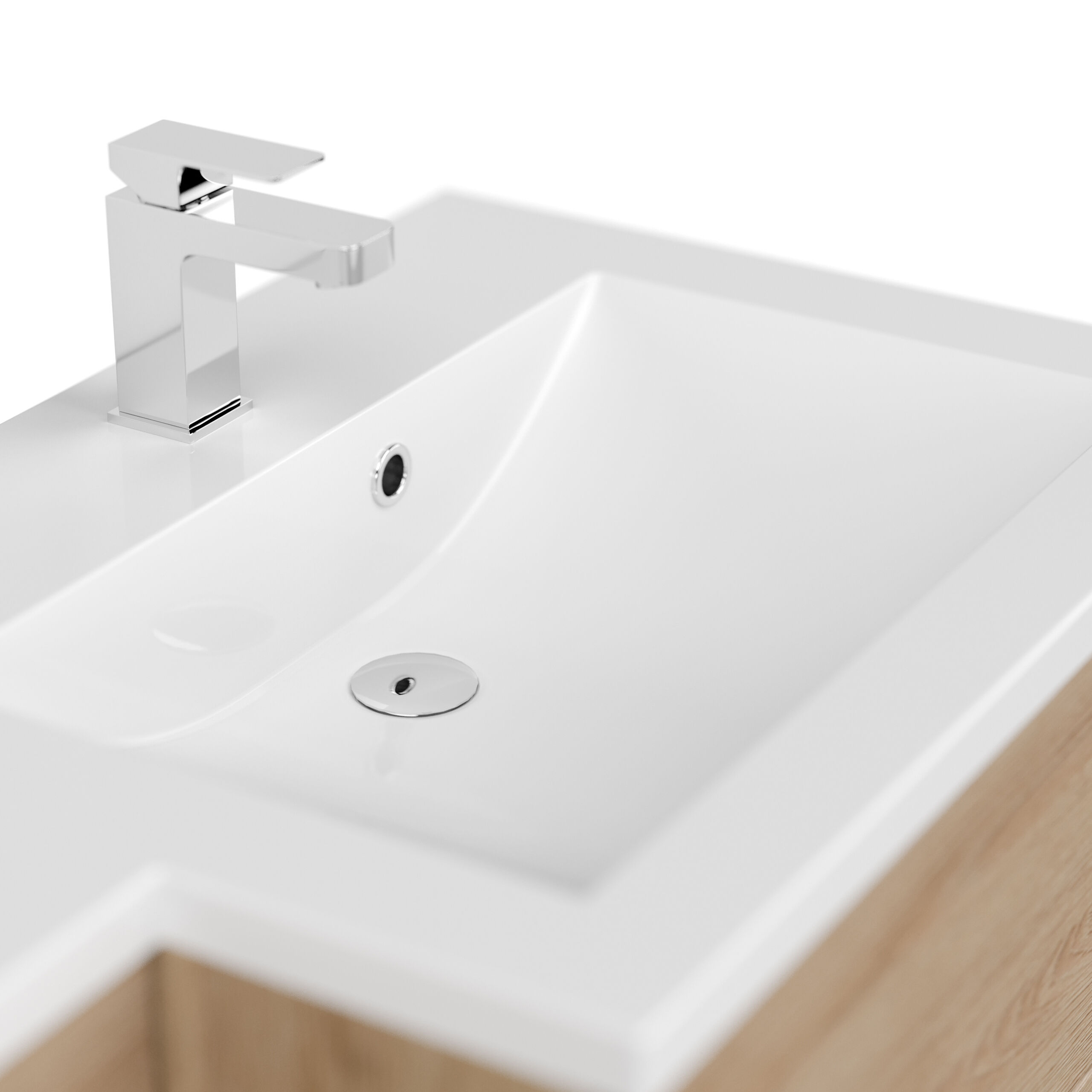 Badblock Adelia links SoftClose weiss hochglanz