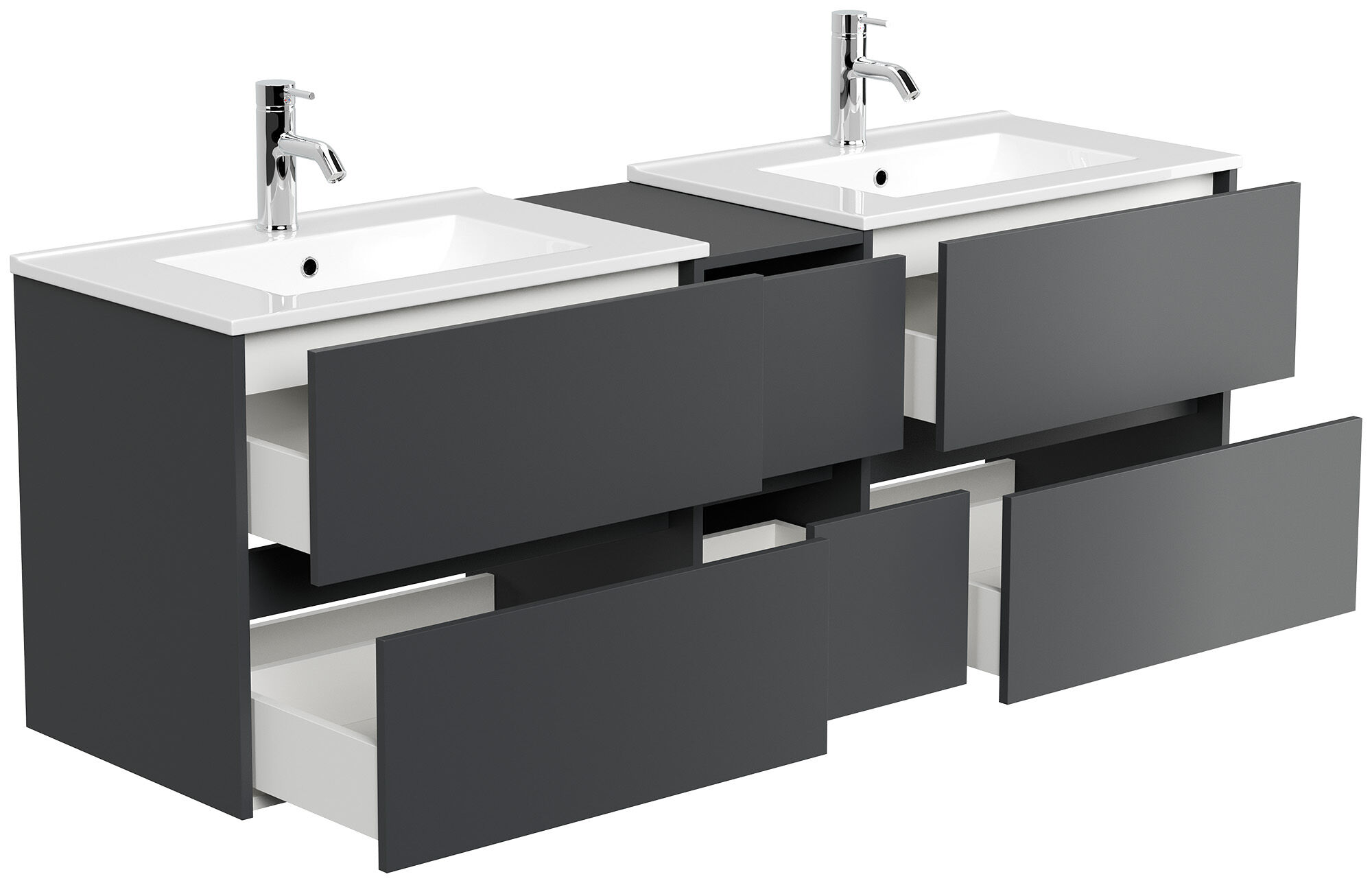 Badmöbelset Taifun 170cm weiß Hgl