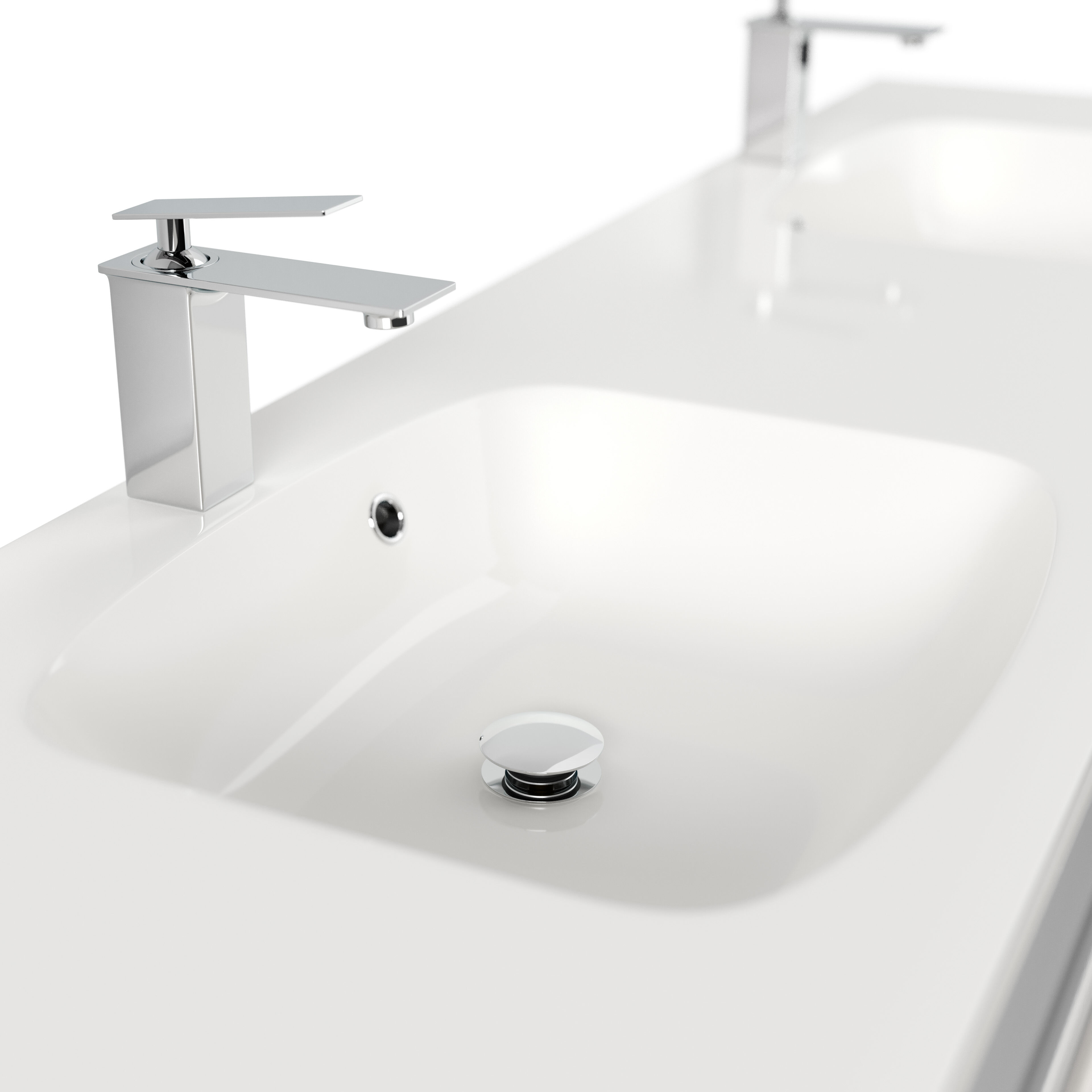 Badmöbel Colossos 180 SoftClose weiss hochglanz