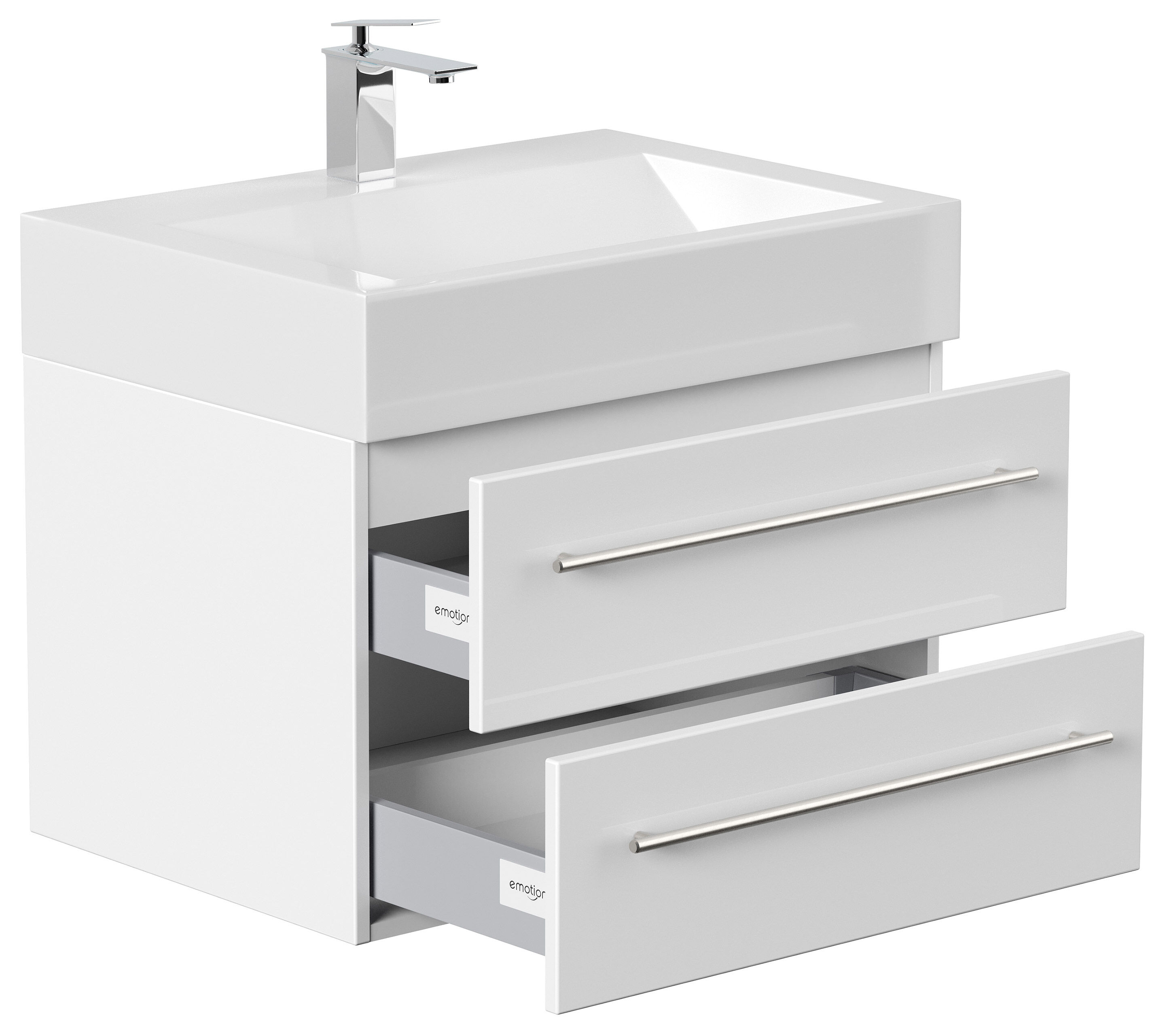 Badmöbel Design 700 weiss hochglanz