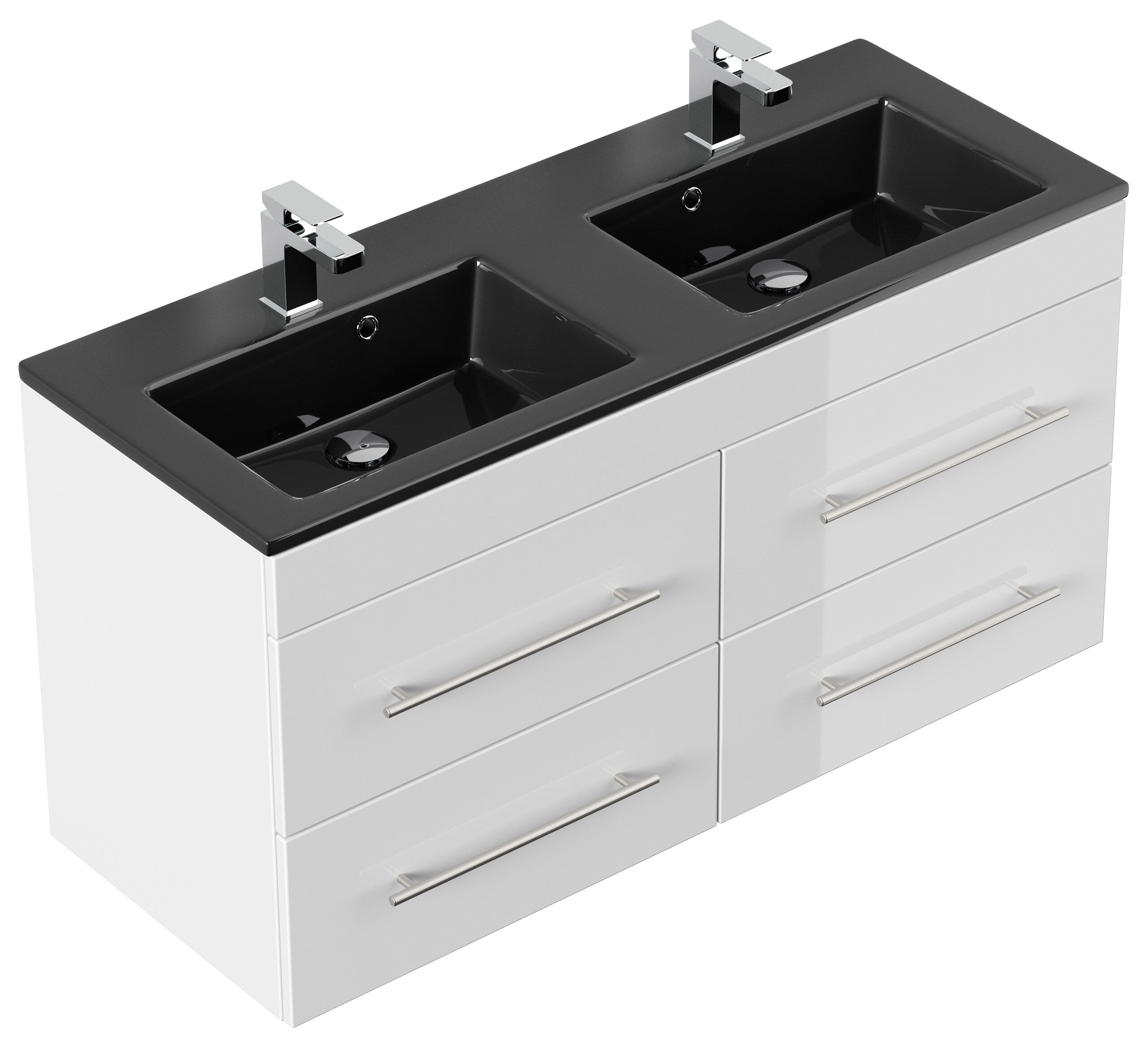 Badmöbel Ovation schwarzes Waschbecken SoftClose beton