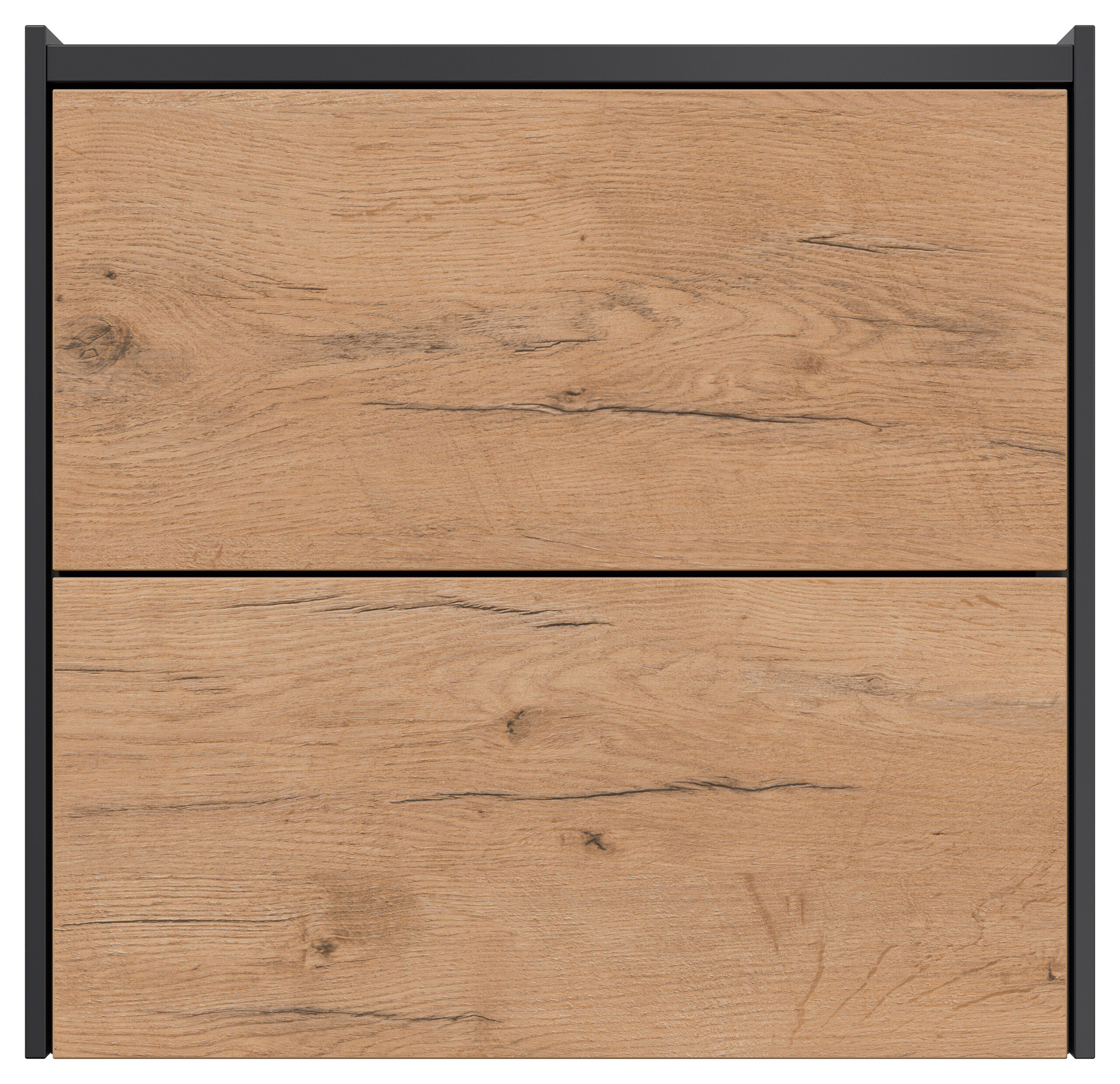 Design Nachttisch Kommode Somnia M 50cm, 2 Pushauszüge Oak