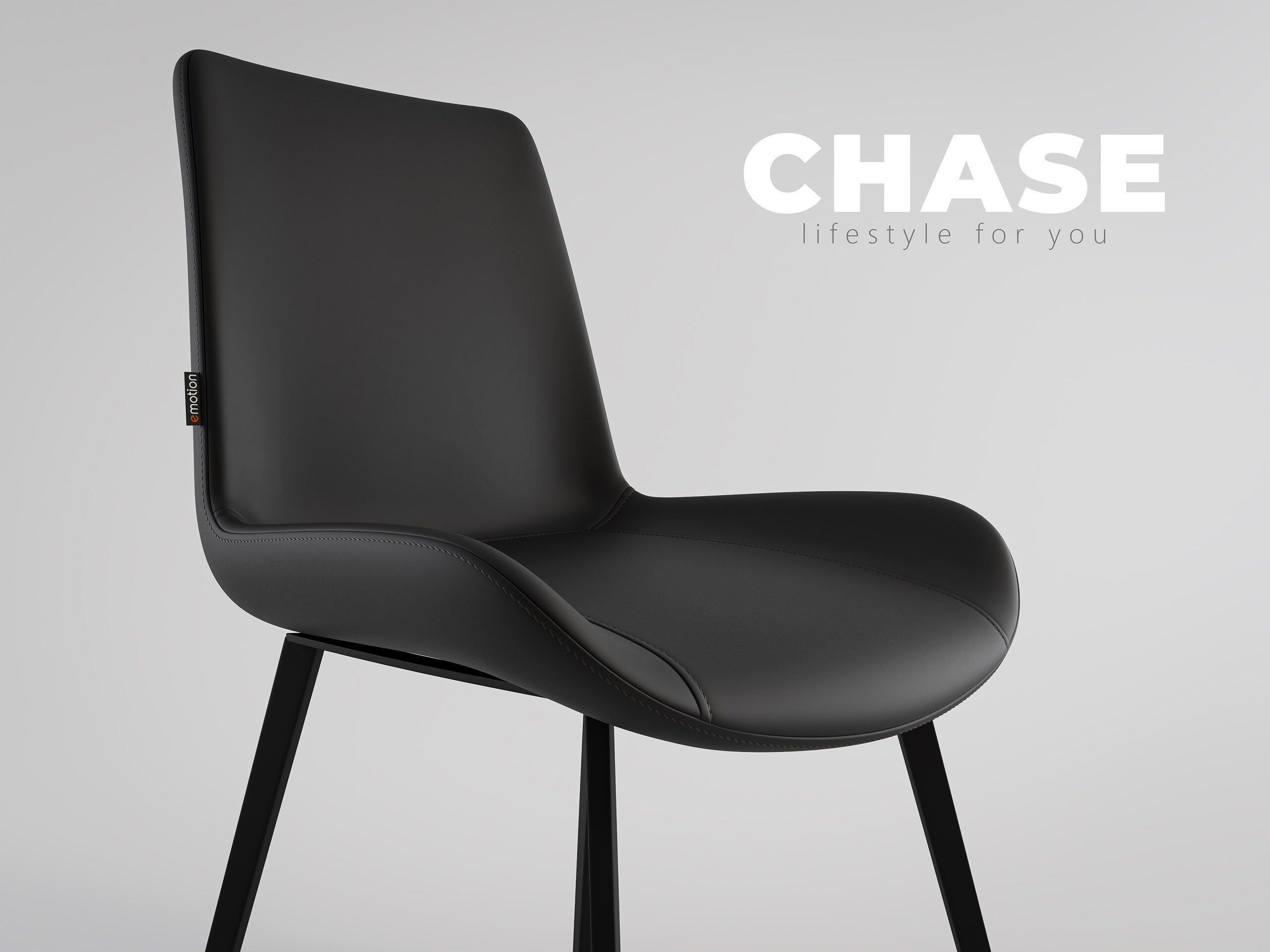 2er Set Esszimmerstuhl Design Küchenstuhl Chase Kunstleder hellgrau Metallbeine