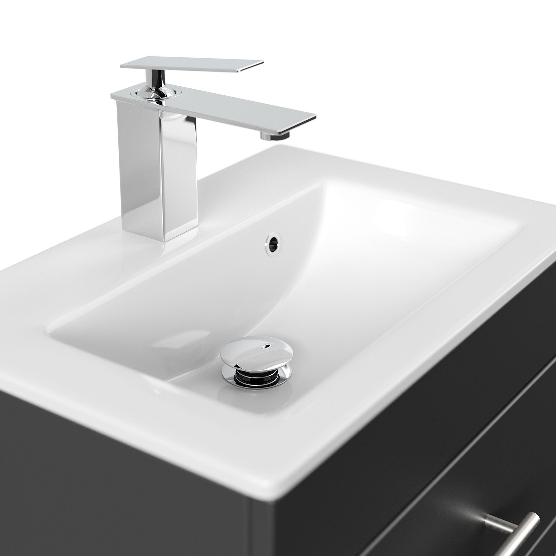 Badmöbel Mars 500 SlimLine SoftClose schwarz 